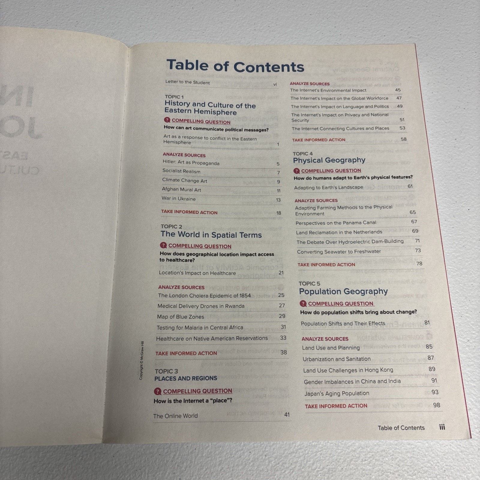 Inquiry Journal Eastern Hemisphere Culture And Geography Book Ohio Edition