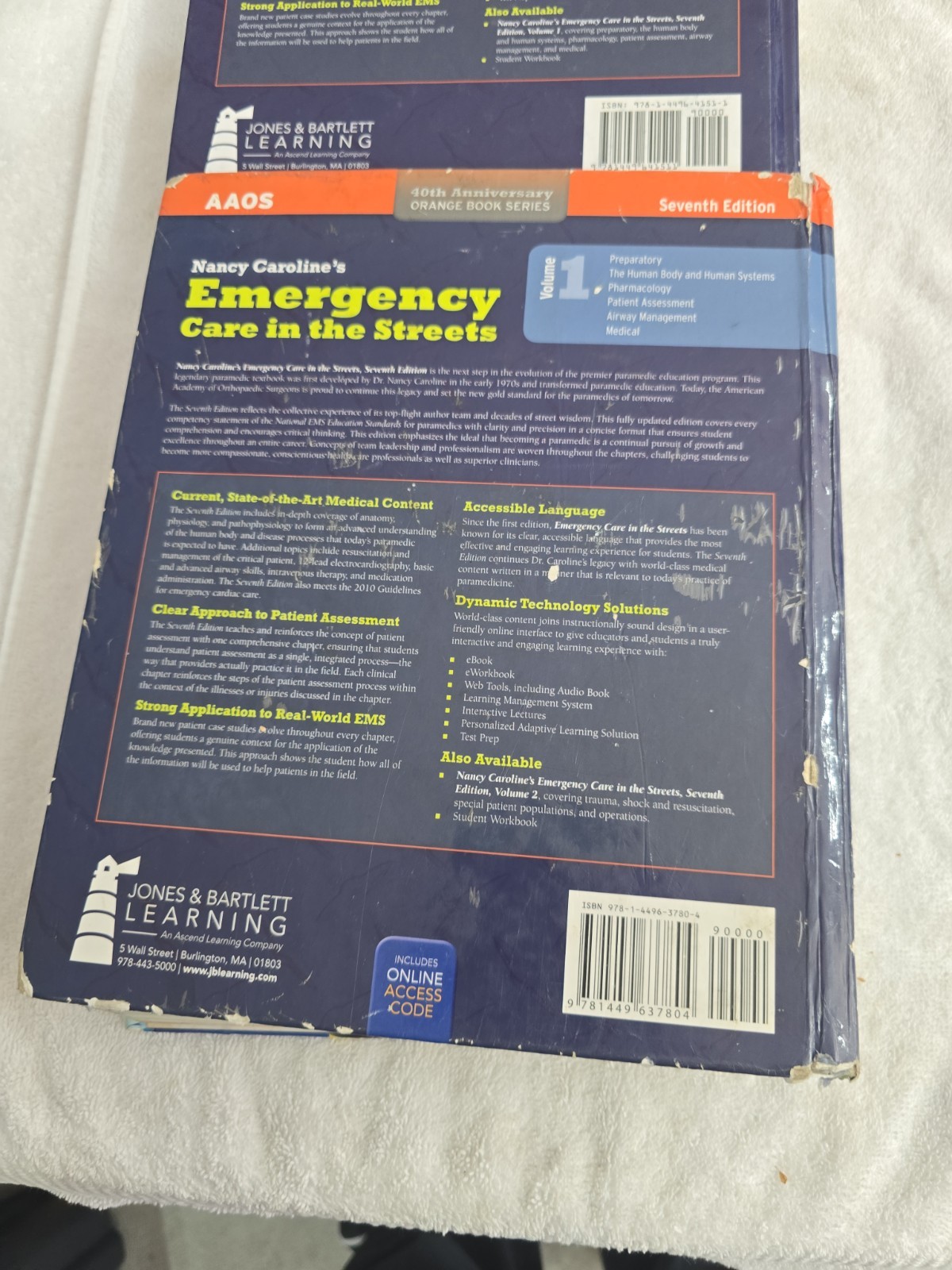 Nancy Caroline’s :Emergency Care In The Streets by AAOS 7th Edition vol 1& 2 HC