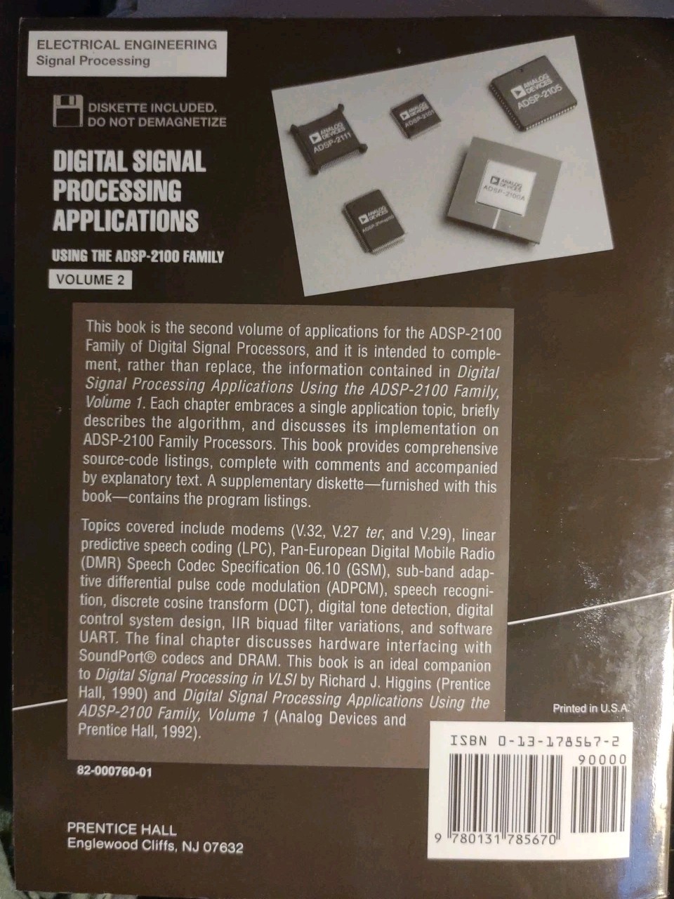 Digital Signal Processing Applications Using the ADSP-2100 Family Vol 2 & Disk