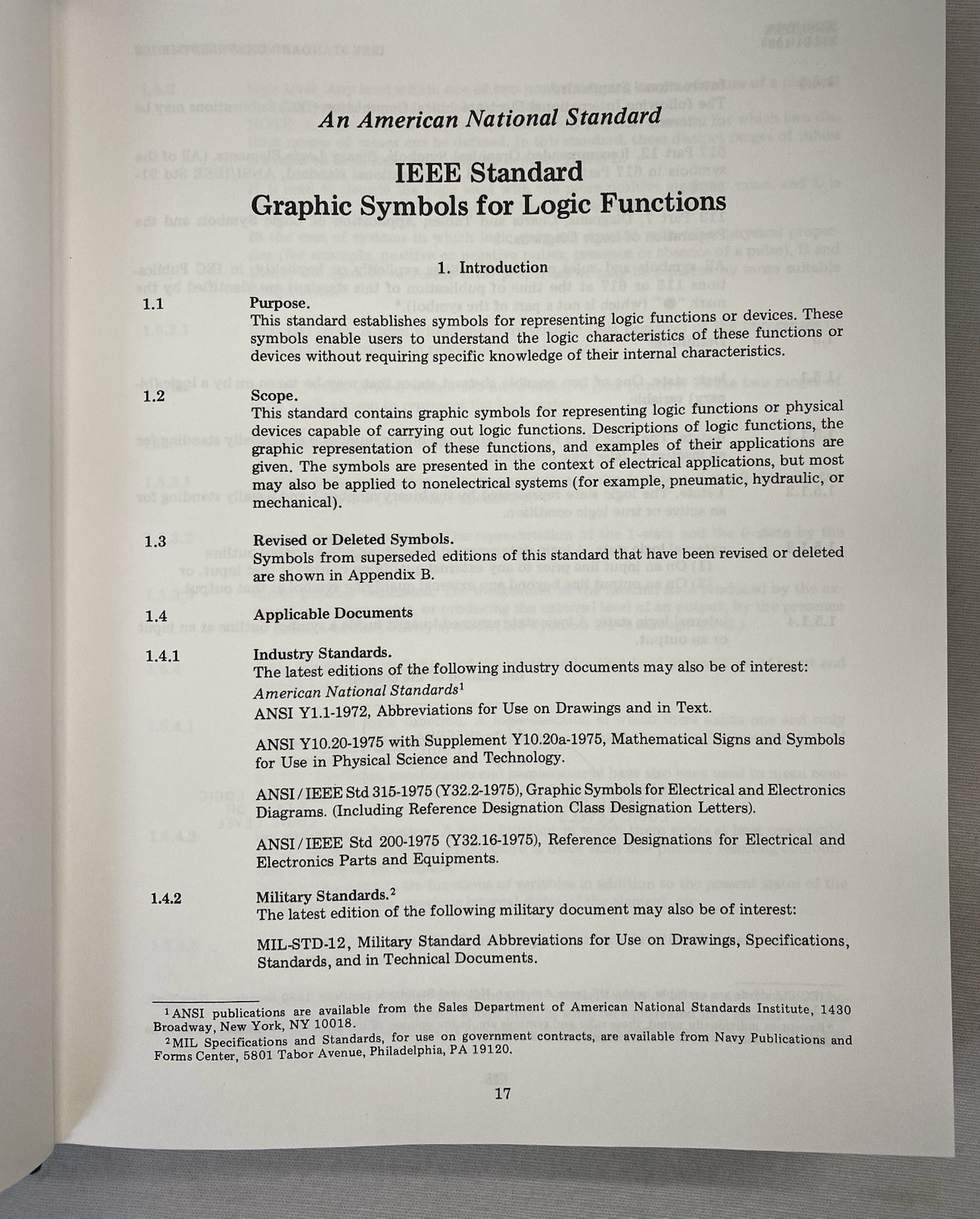 Electrical & Electronics Graphic Symbols Reference IEEE ANSI 1987 HC Ex-Library