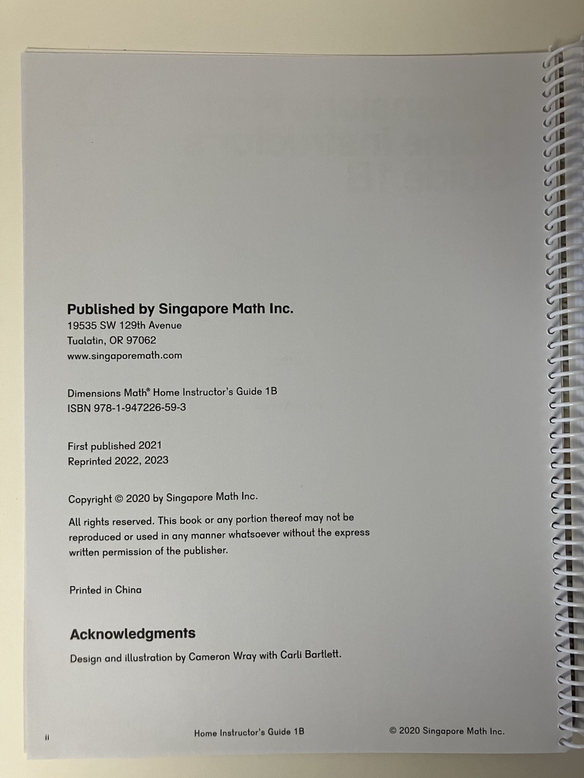Dimensions Math Home Instructor’s Guide 1B Singapore Math Homeschool Jenny Kempe