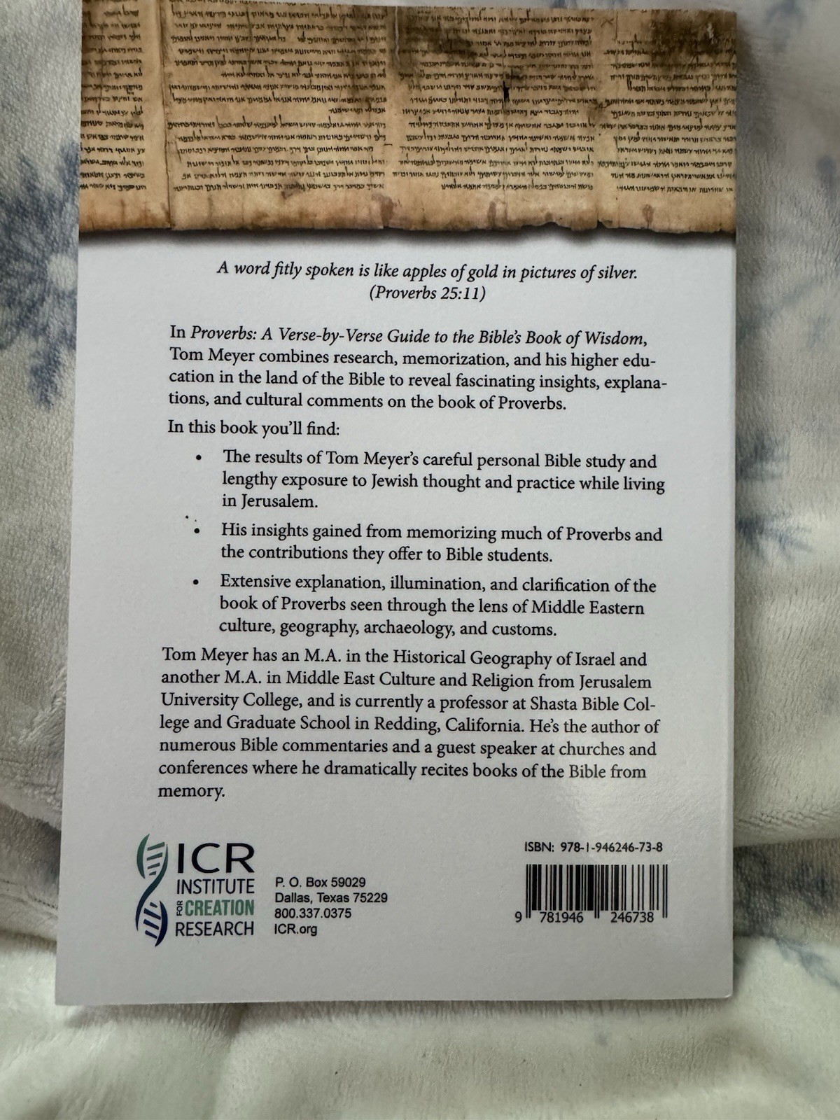 Icr Bible Commentary Ser.: Proverbs : A Verse-By-Verse Guide to the Bibles Book