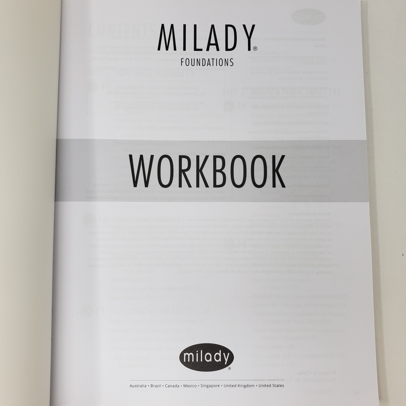 Milady Foundations Book, Workbook, and Standard Esthetics Fundamentals Workbook