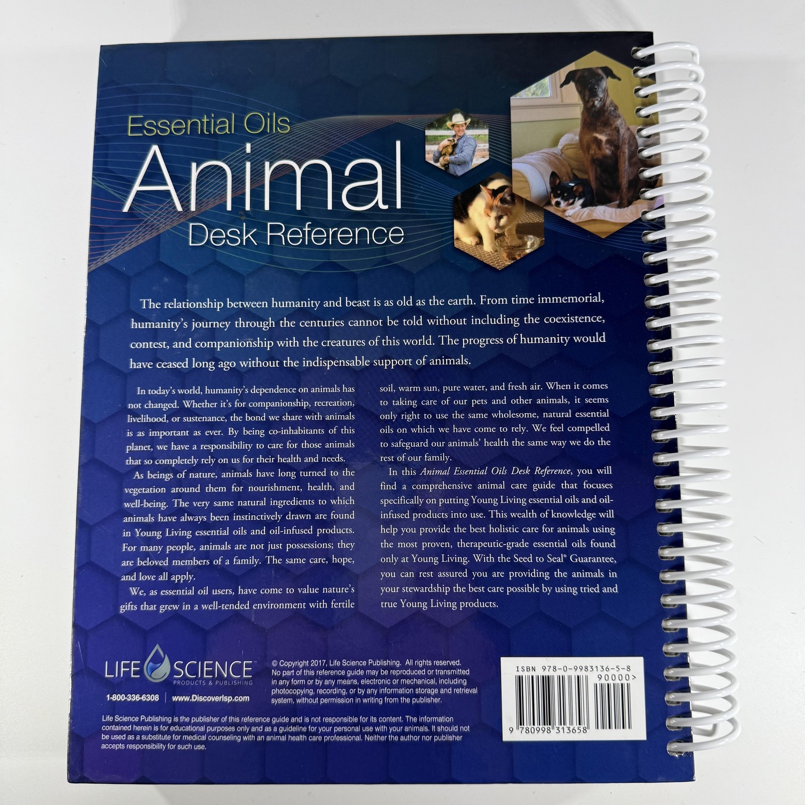 1st Edition Essential Oils Animal Desk Reference EODR Spiral Bound Text Book HTF