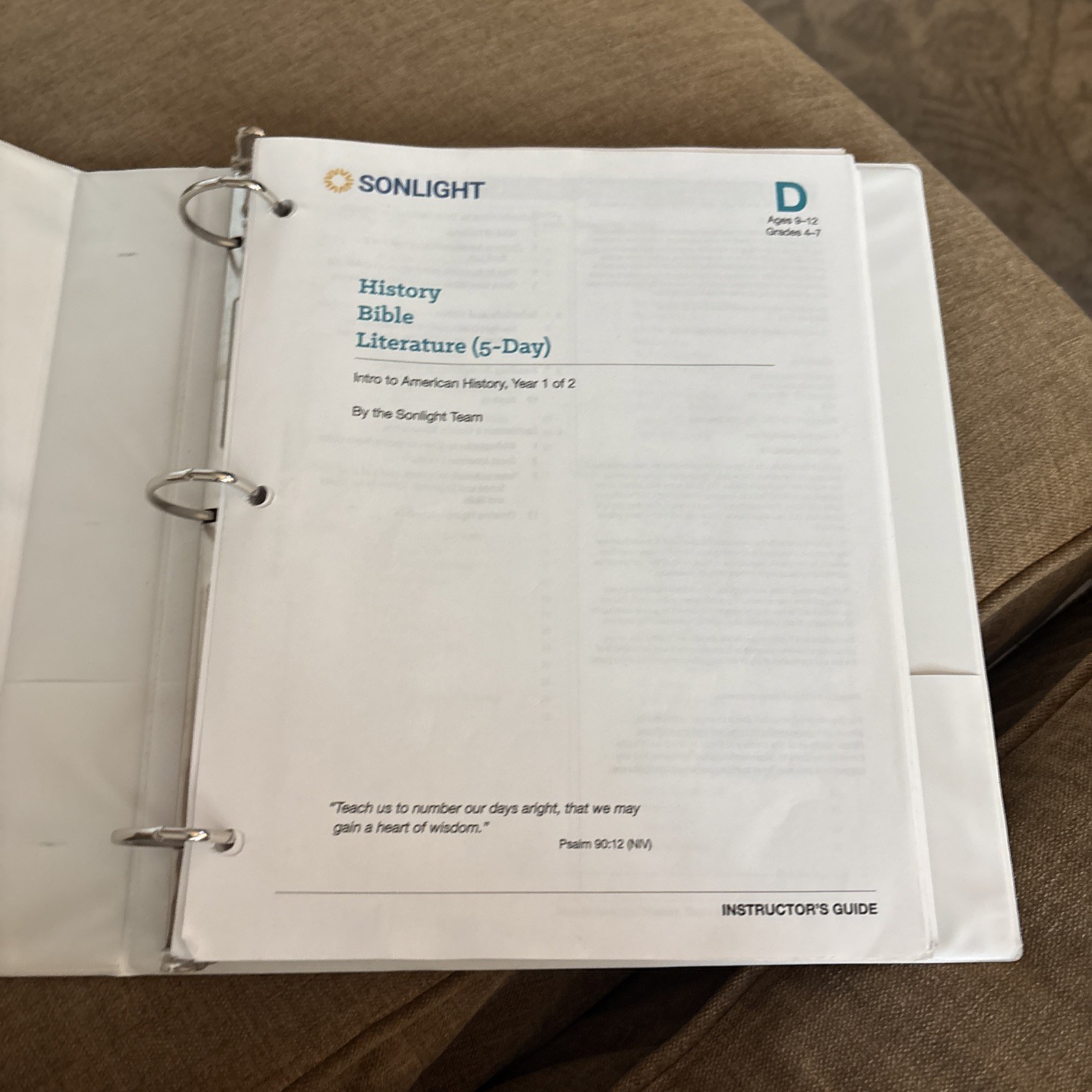 D Intro to American History Year 1 – Sonlight Instructors Guide