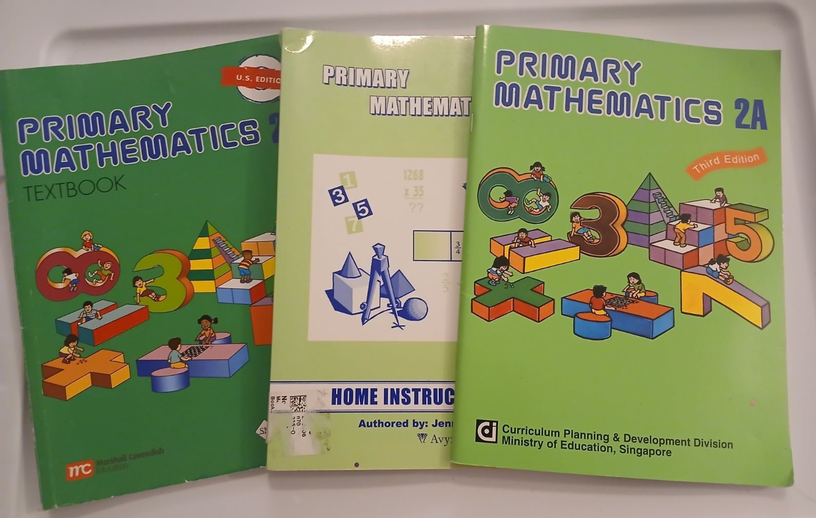 Primary Mathematics 2A Textbook, Home Instructor Guide, Book