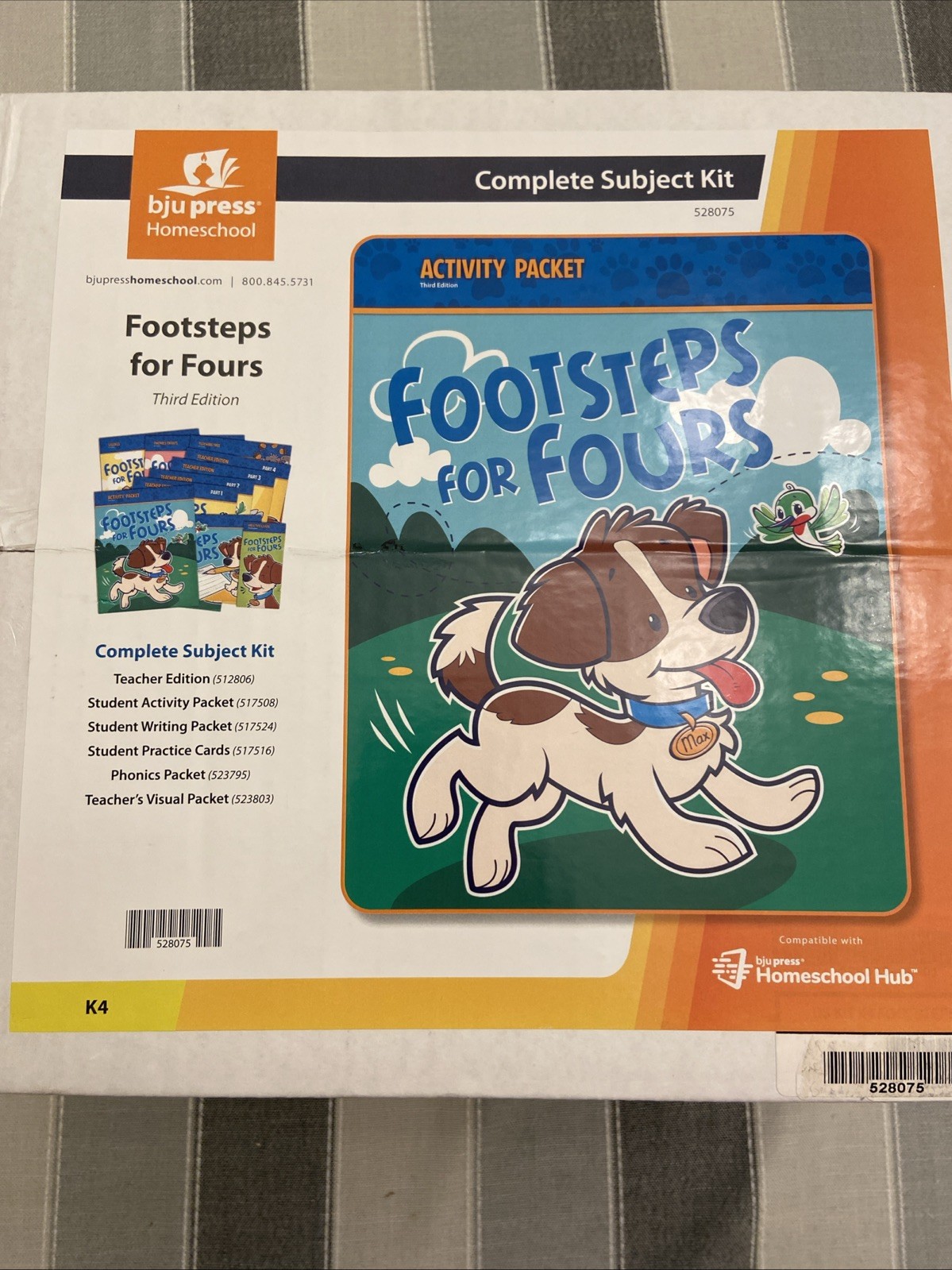 NEW BJU Press Preschool Pre-K K4 FOOTSTEPS FOR FOURS Complete Subject Kit 3rd Ed