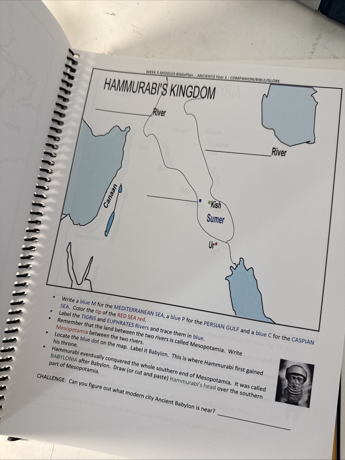 BIBLIOPLAN HANDS-ON-MAPS for MIDDLES YEAR 1: ANCIENTS Workbook