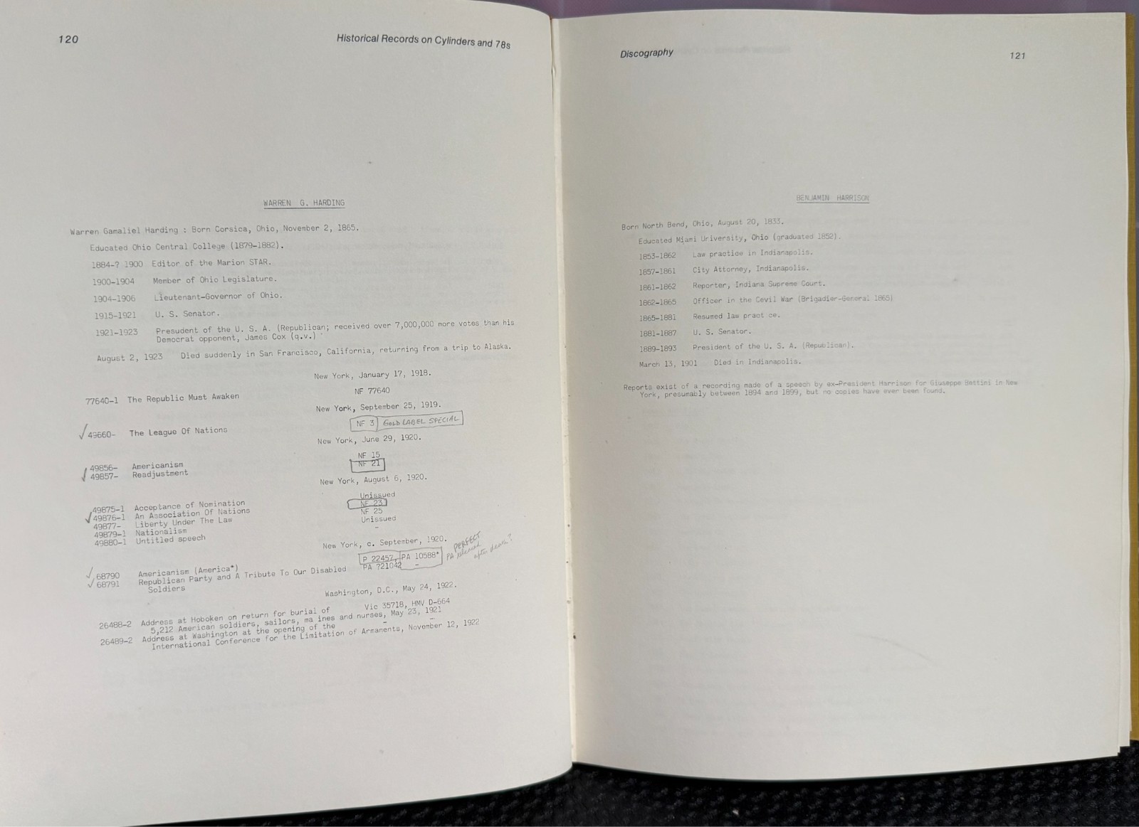 Discography of Historical Records on Cylinders and 78s by Brian Rust