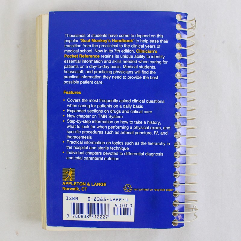 Clinician’s Pocket Reference 7th Edition 1993 Spiral Bound Paperback