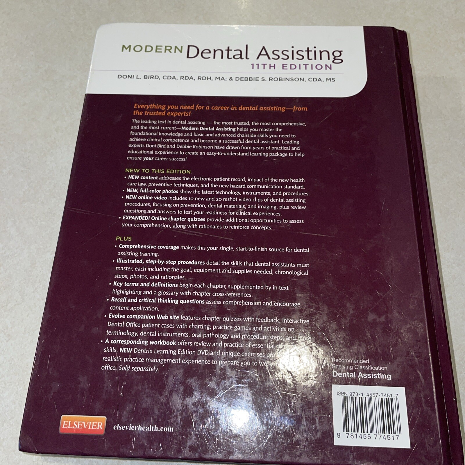 Un scratched Code Modern Dental Assisting, 11e – Hardcover – Read