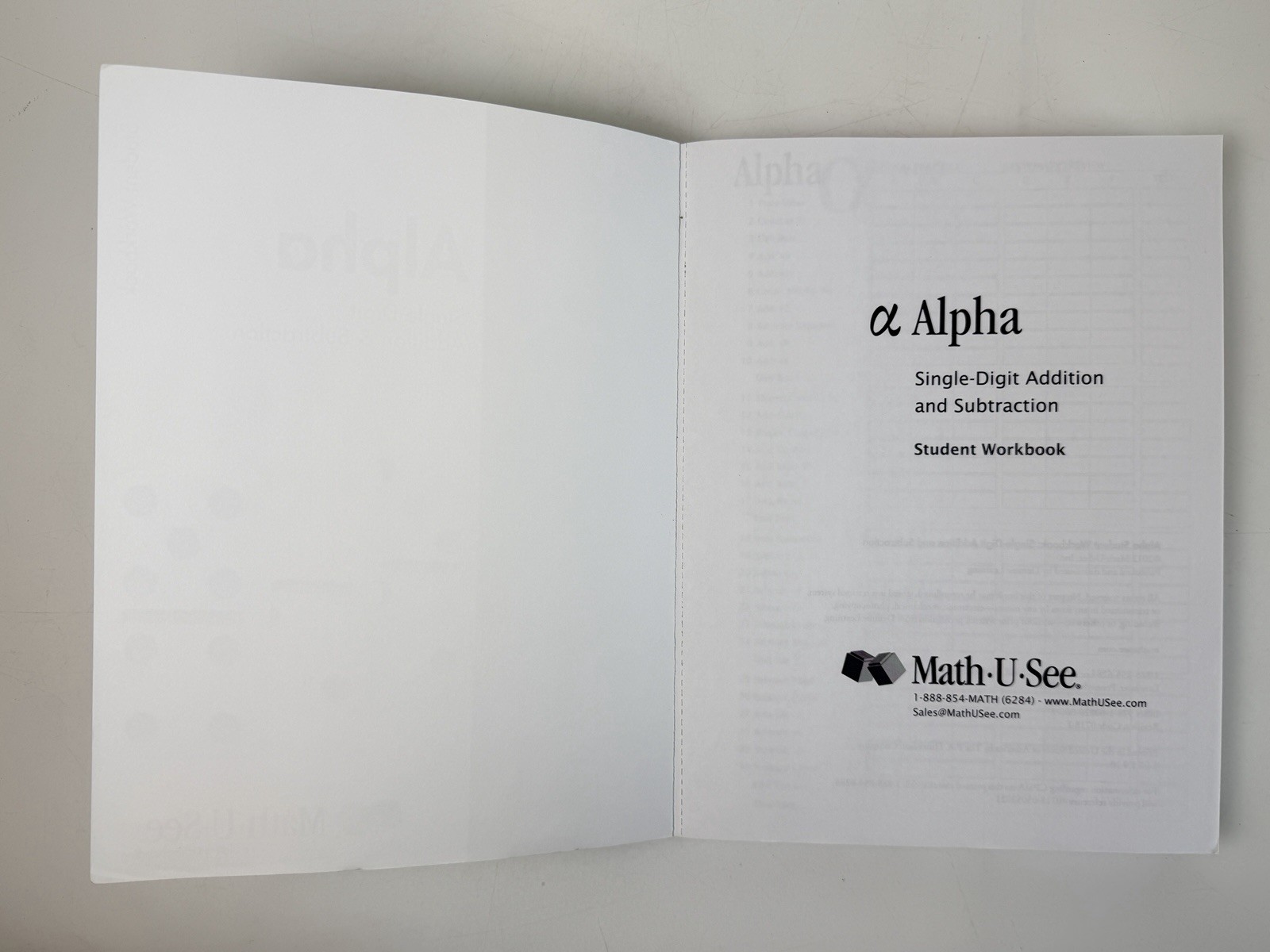 Math-U-See Alpha Single-Digit Addition & Subtraction Student Book + Manual + DVD