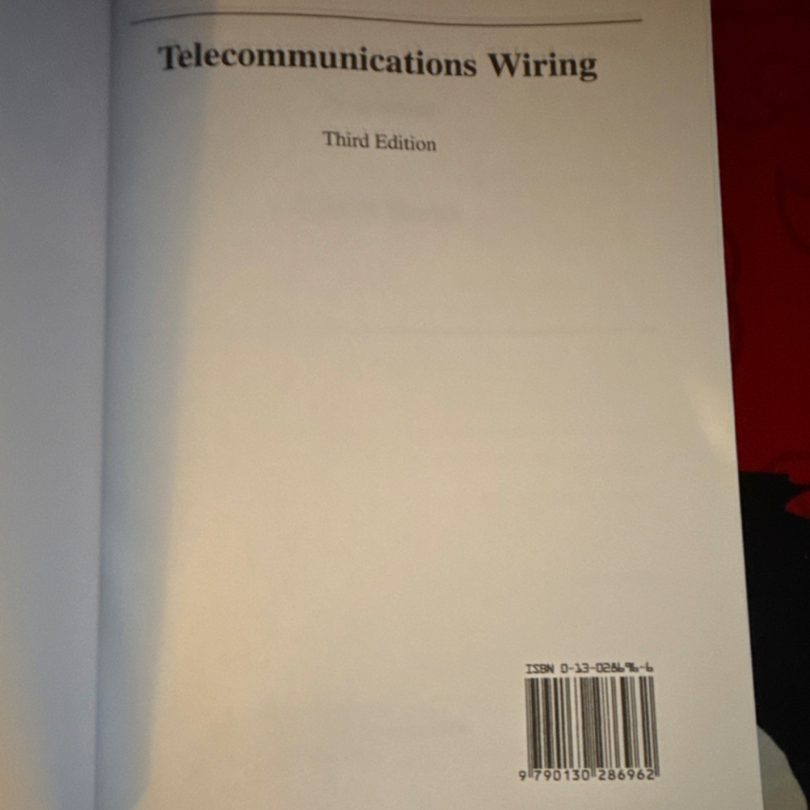 Telecommunications Wiring Third Edition by Clyde Herrick Paperback Prentice Hall