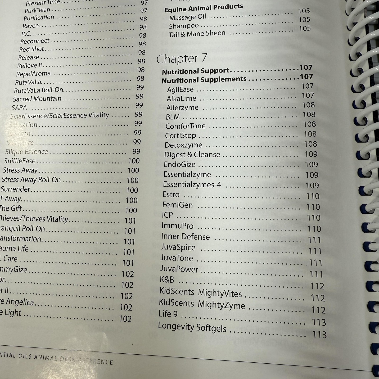 1st Edition Essential Oils Animal Desk Reference EODR Spiral Bound Text Book HTF