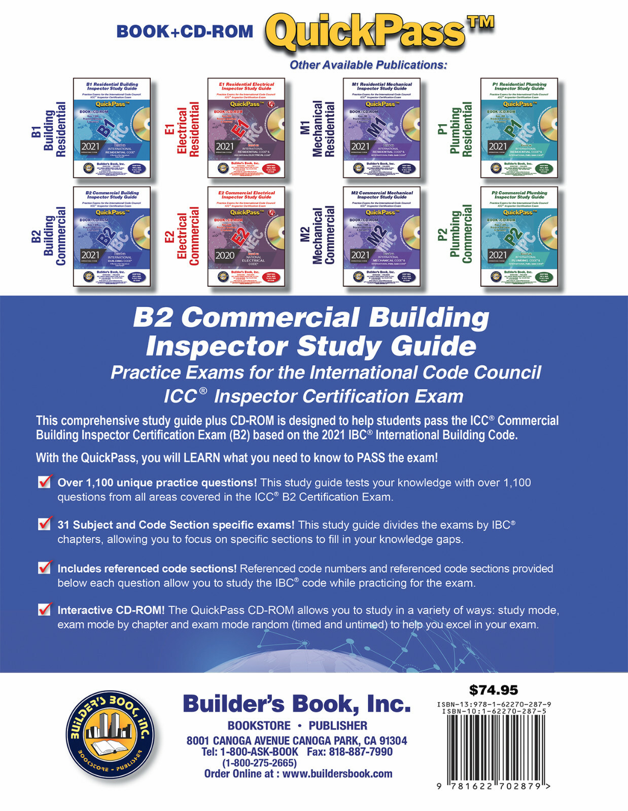 B2 Commercial Building Inspector QuickPass Study Guide Based On 2021 IBC