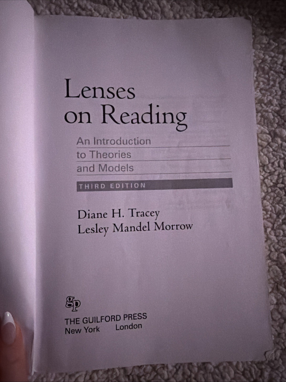 Lenses On Reading, Introduction To Theories And Models, Paperback