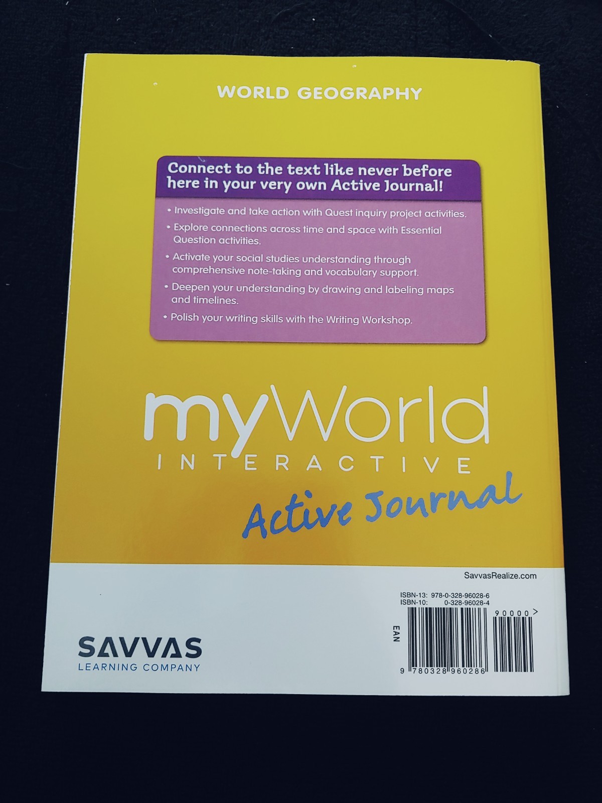 MyWorld Interactive: World Geography – Active Journal Workbook – Homeschool