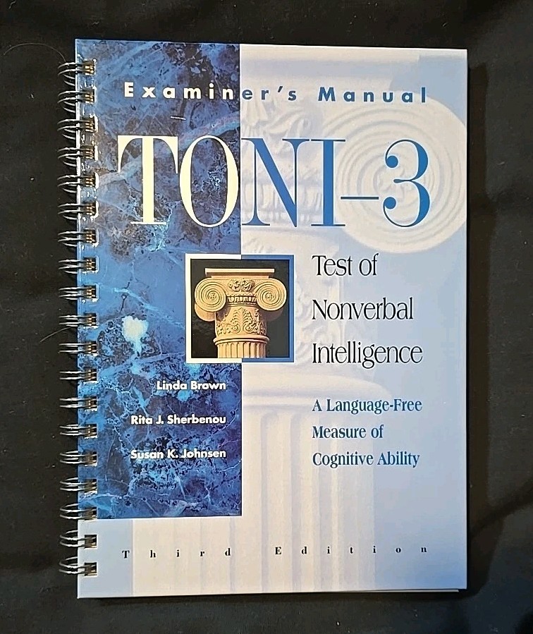 Test Of Nonverbal Intelligence 3 (TONI-3) By Pro-Ed (3rd Edition)