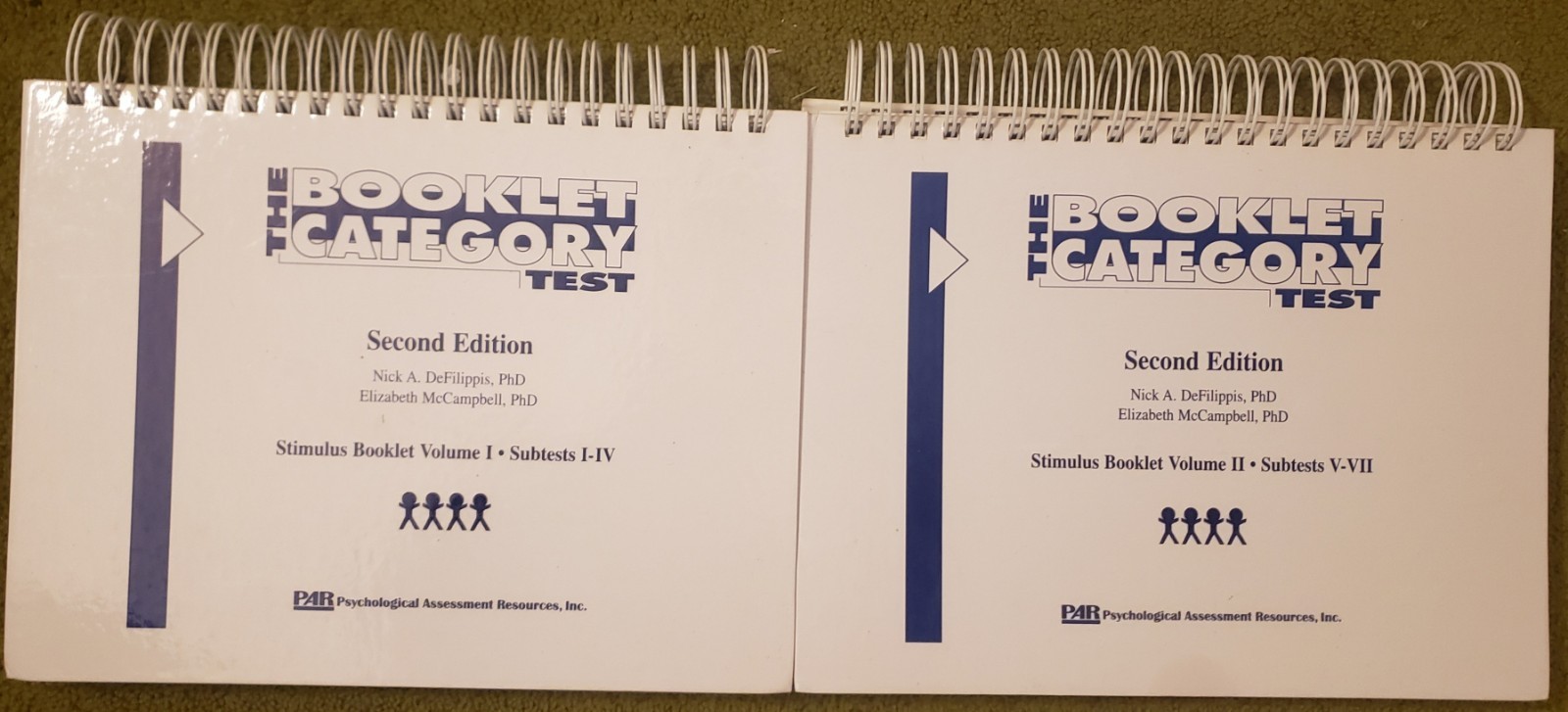 Booklet Category Test- Second Edition. Complete (both Volumes I & II)