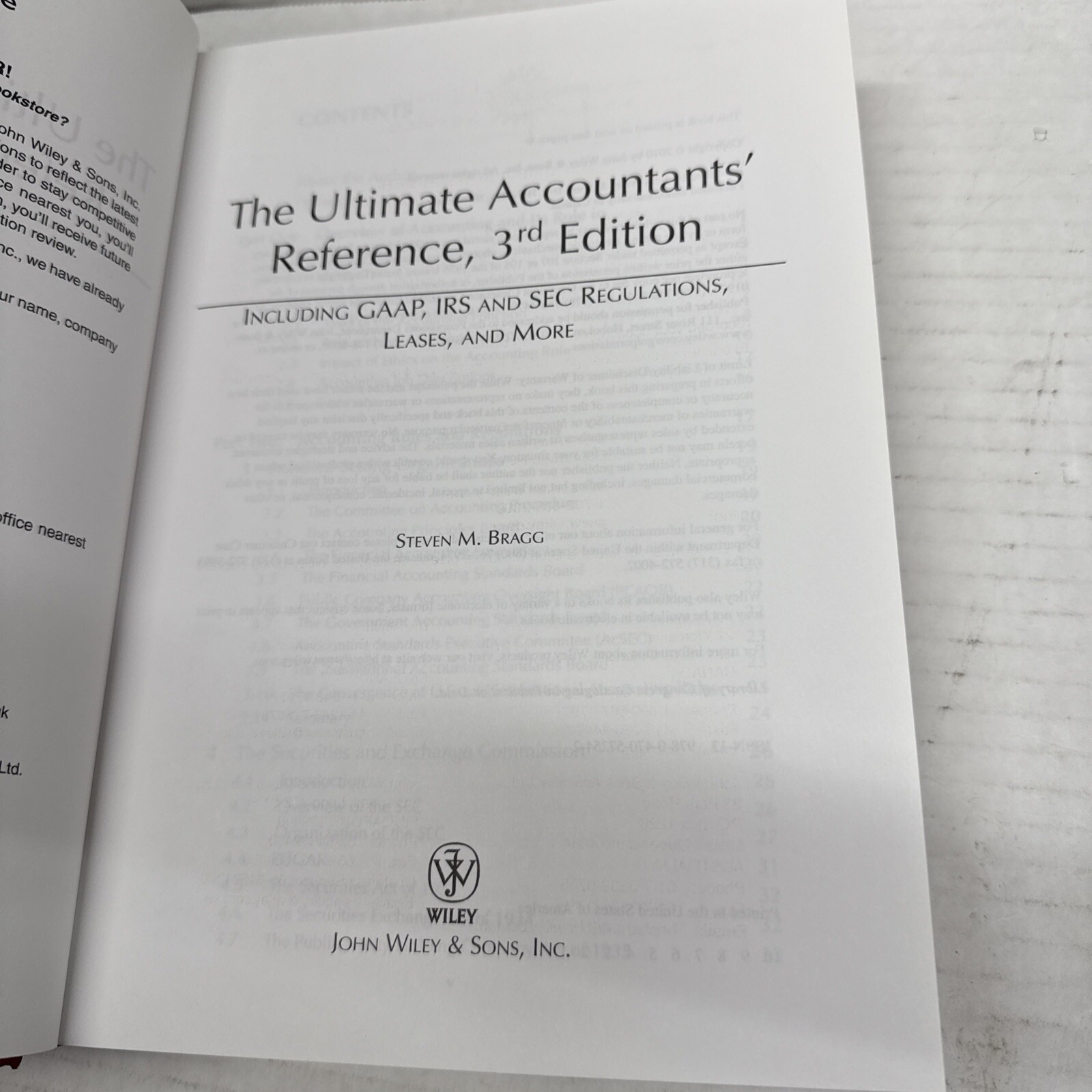 The Ultimate Accountants’ Reference : Including GAAP, IRS and SEC 2010 3rd Ed.