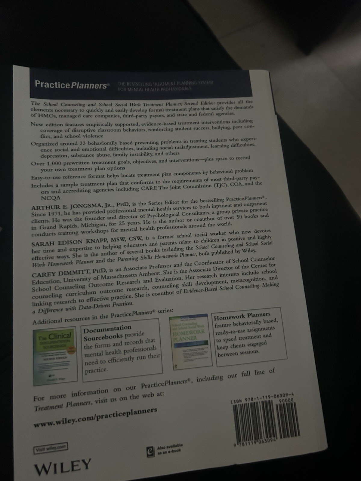 The School Counseling and School Social Work Treatment Planner