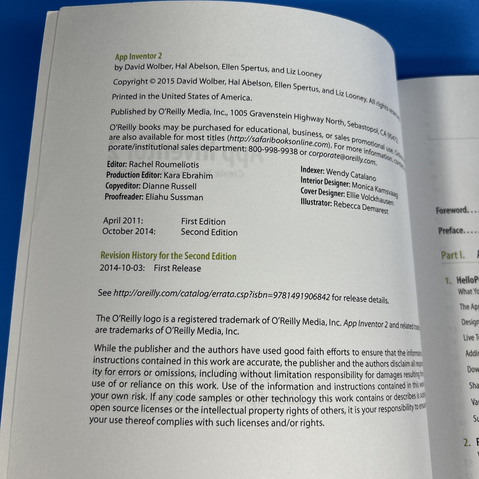 App Inventor 2: Create Your Own Android Apps Trade Paperback 2015 O’Reilly Media