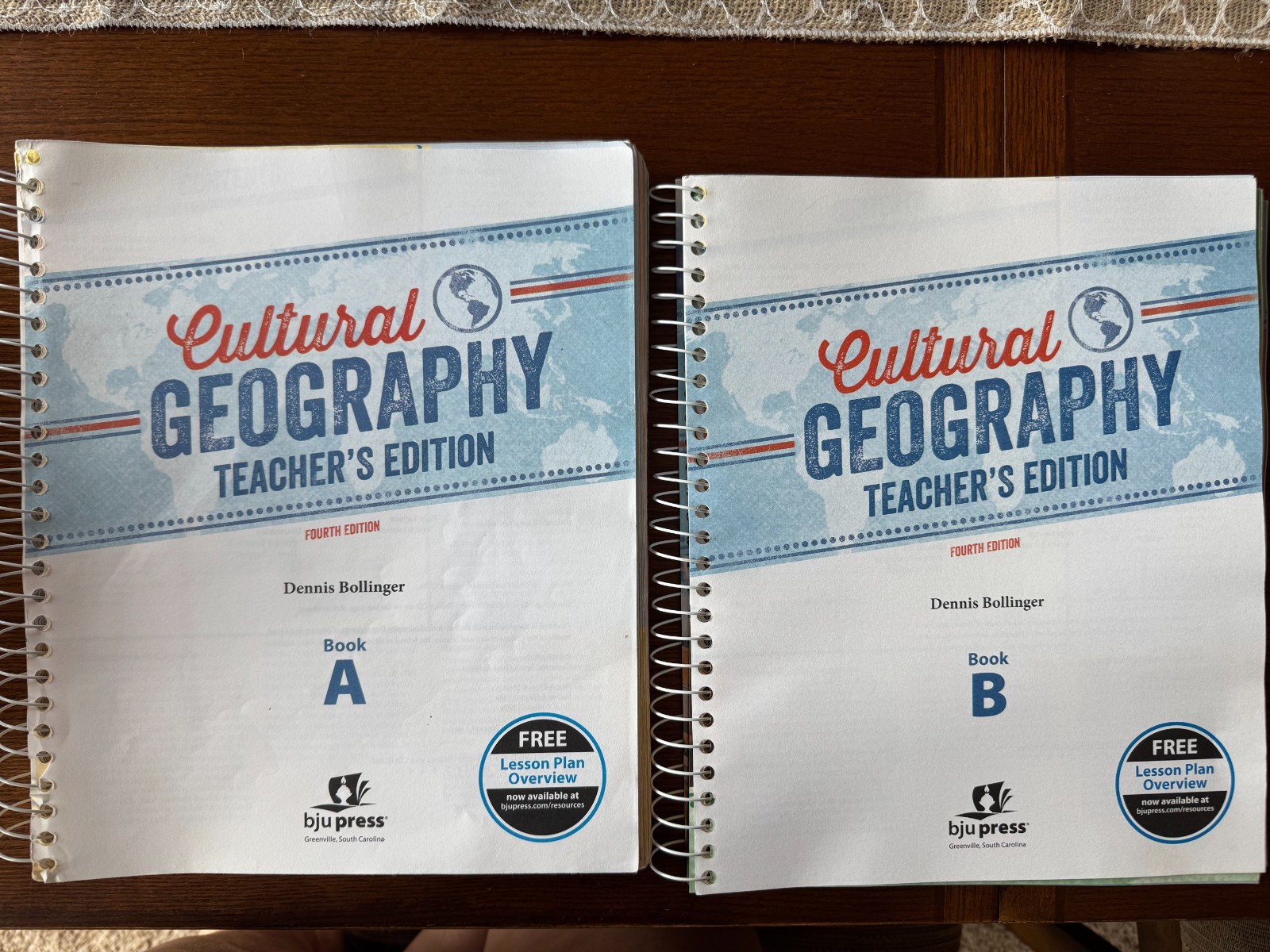 BJU Cultural Geography Teachers Edition Books A & B 4th Edition