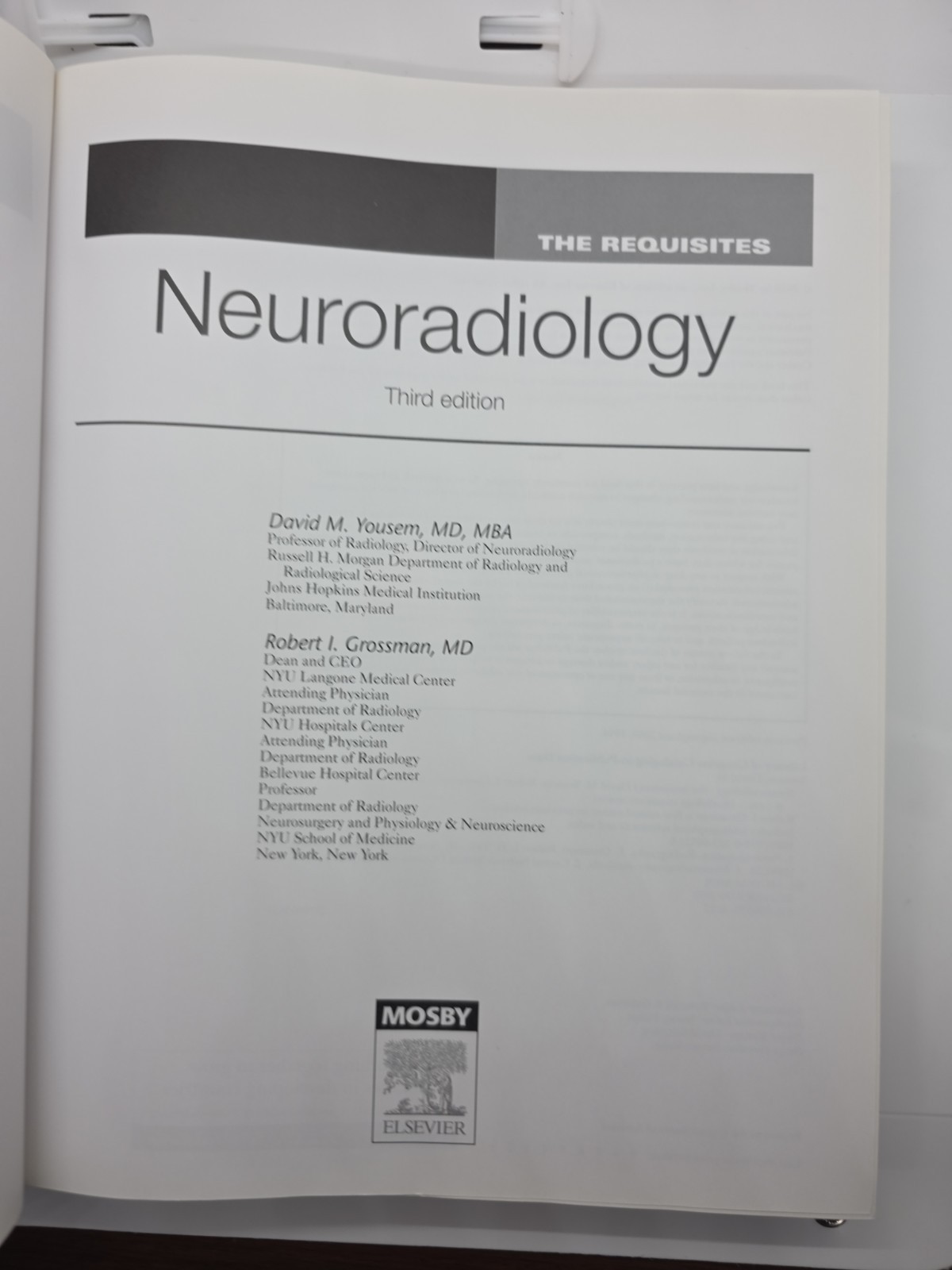 Requisites in Radiology: Neuroradiology by Robert D. Zimmerman, David M. Yousem