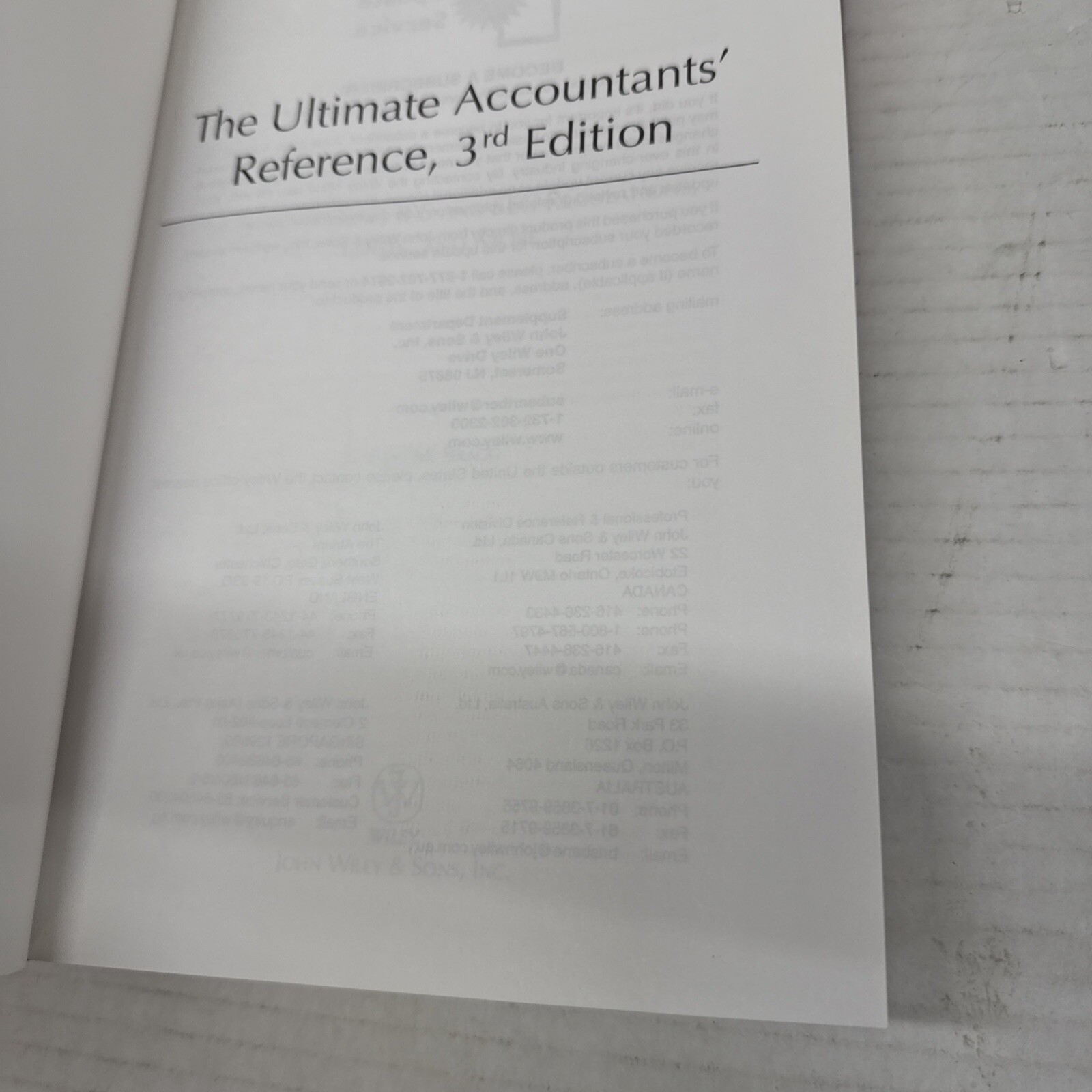 The Ultimate Accountants’ Reference : Including GAAP, IRS and SEC 2010 3rd Ed.