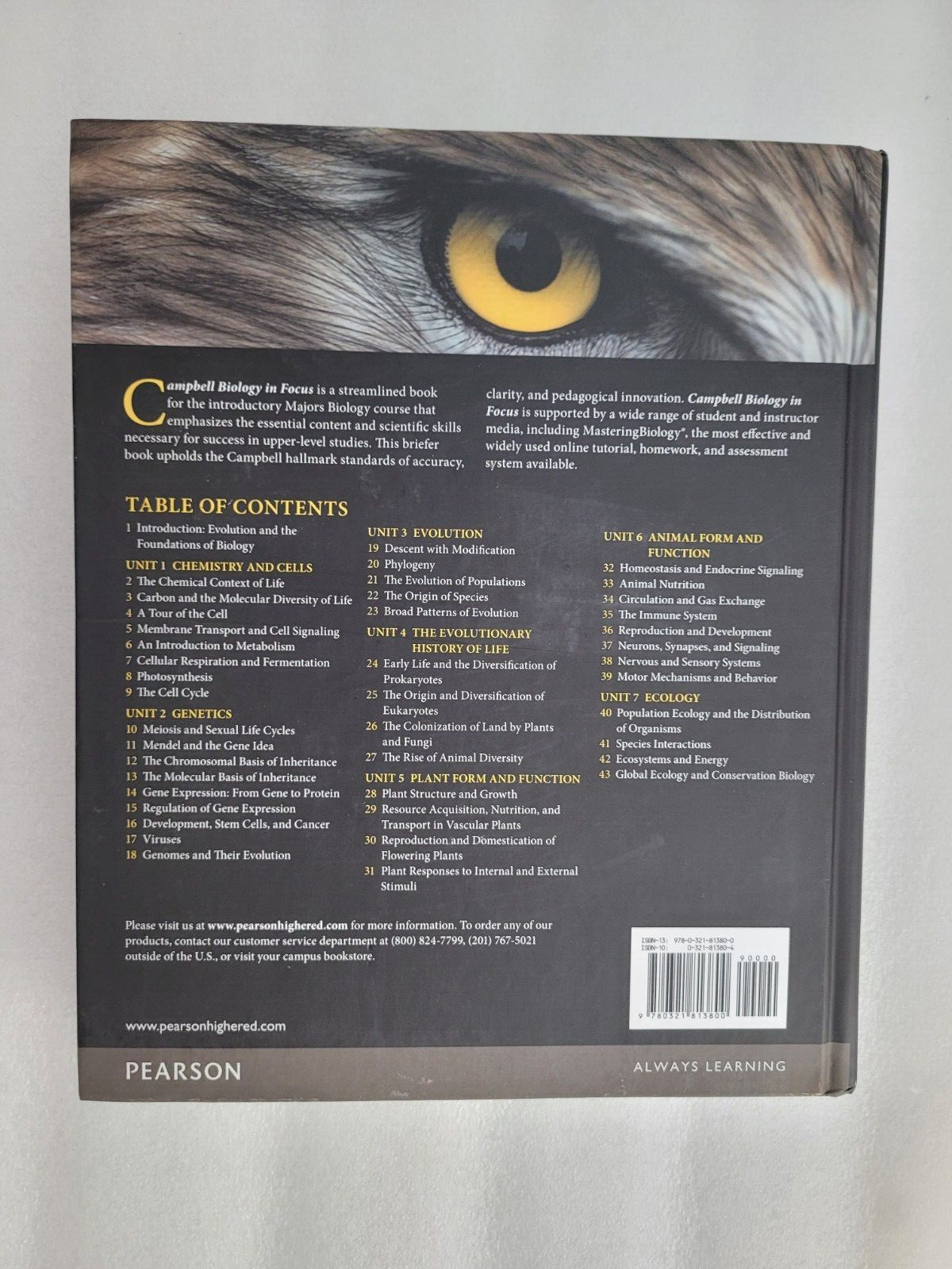 Campbell Biology in Focus by Peter V. Minorsky – Hardcover 2013