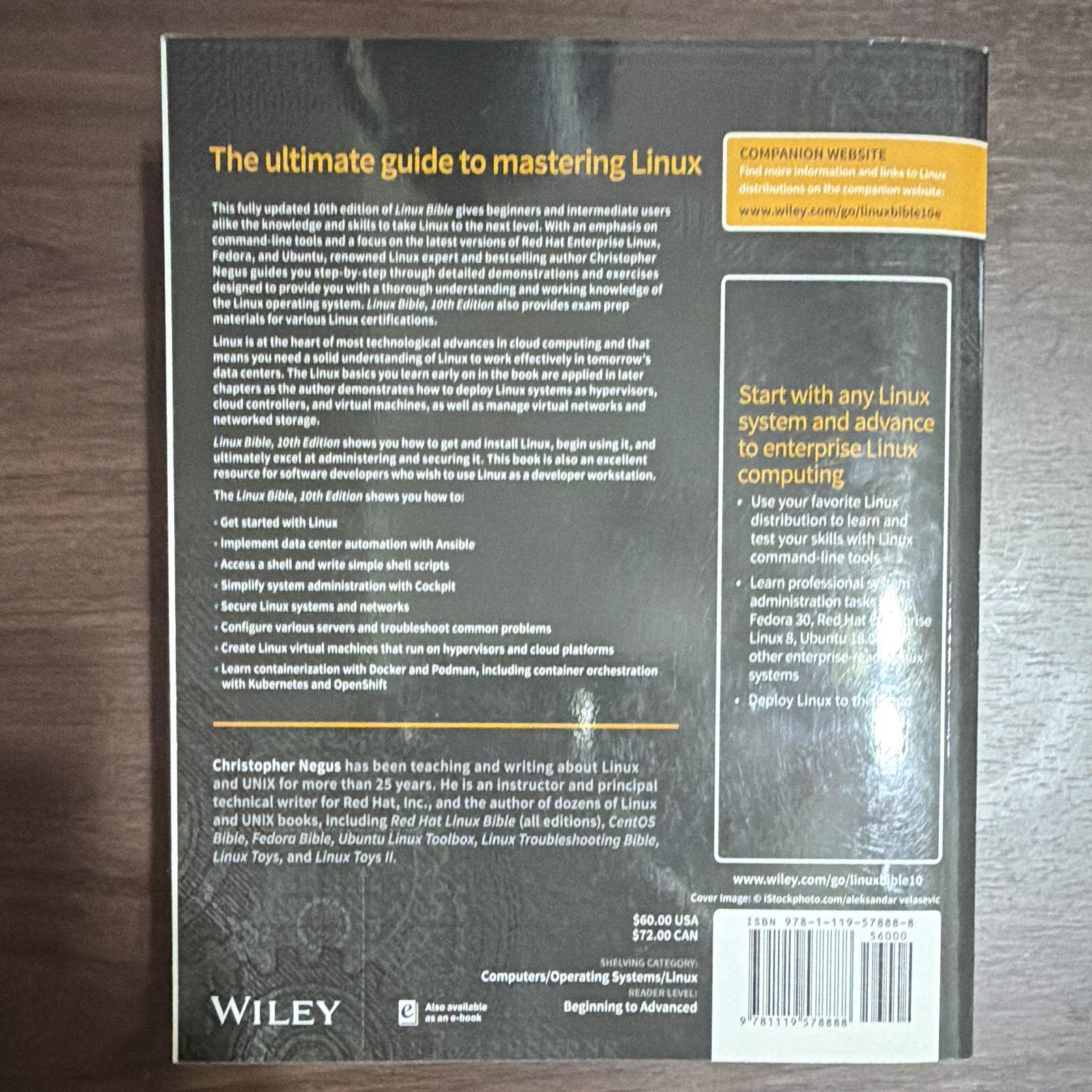 Linux Bible 10th Ed Christopher Negus Wiley 2015 Linux Textbook English