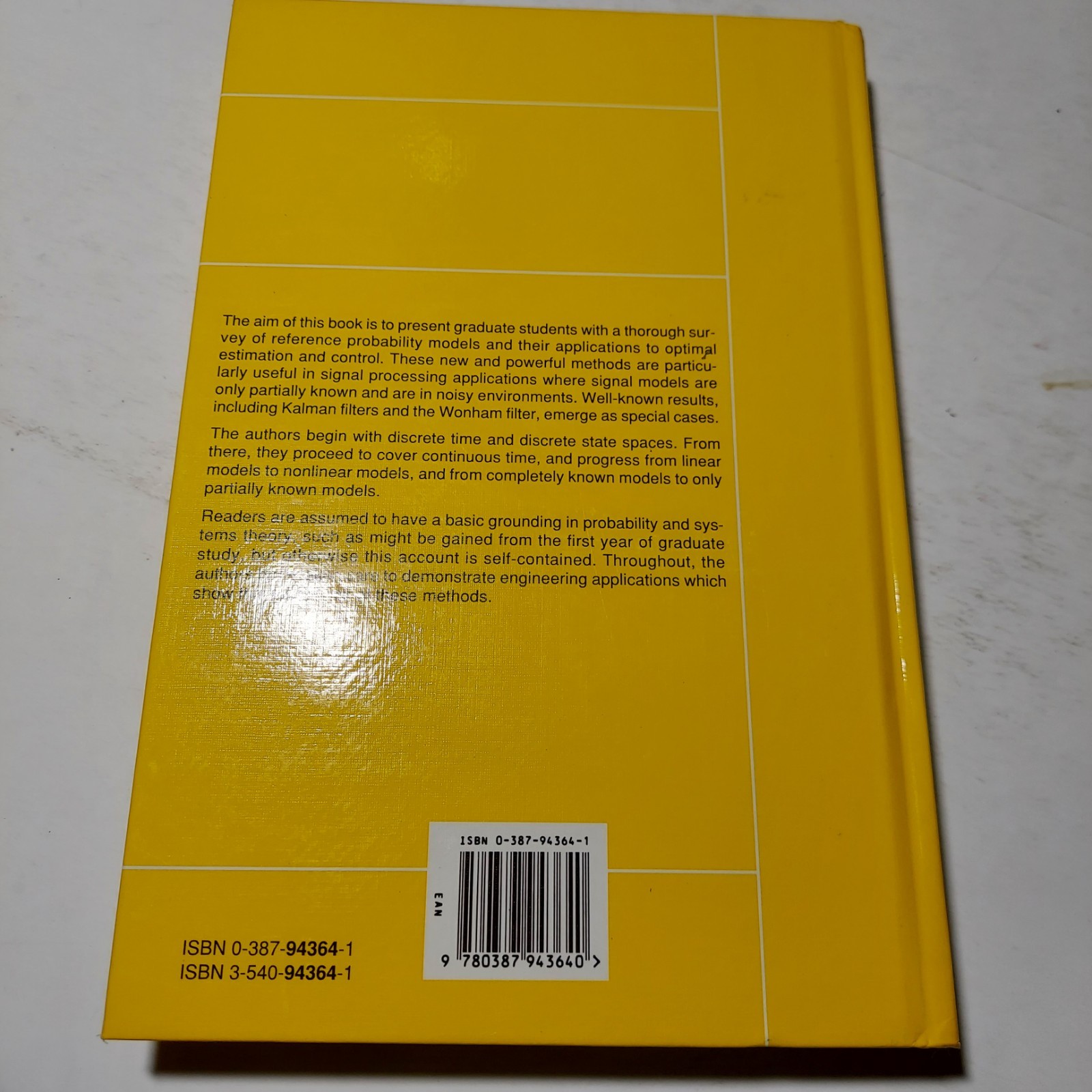 Hidden Markov Models: Estimation and Control (Stochastic Modelling and Applied,
