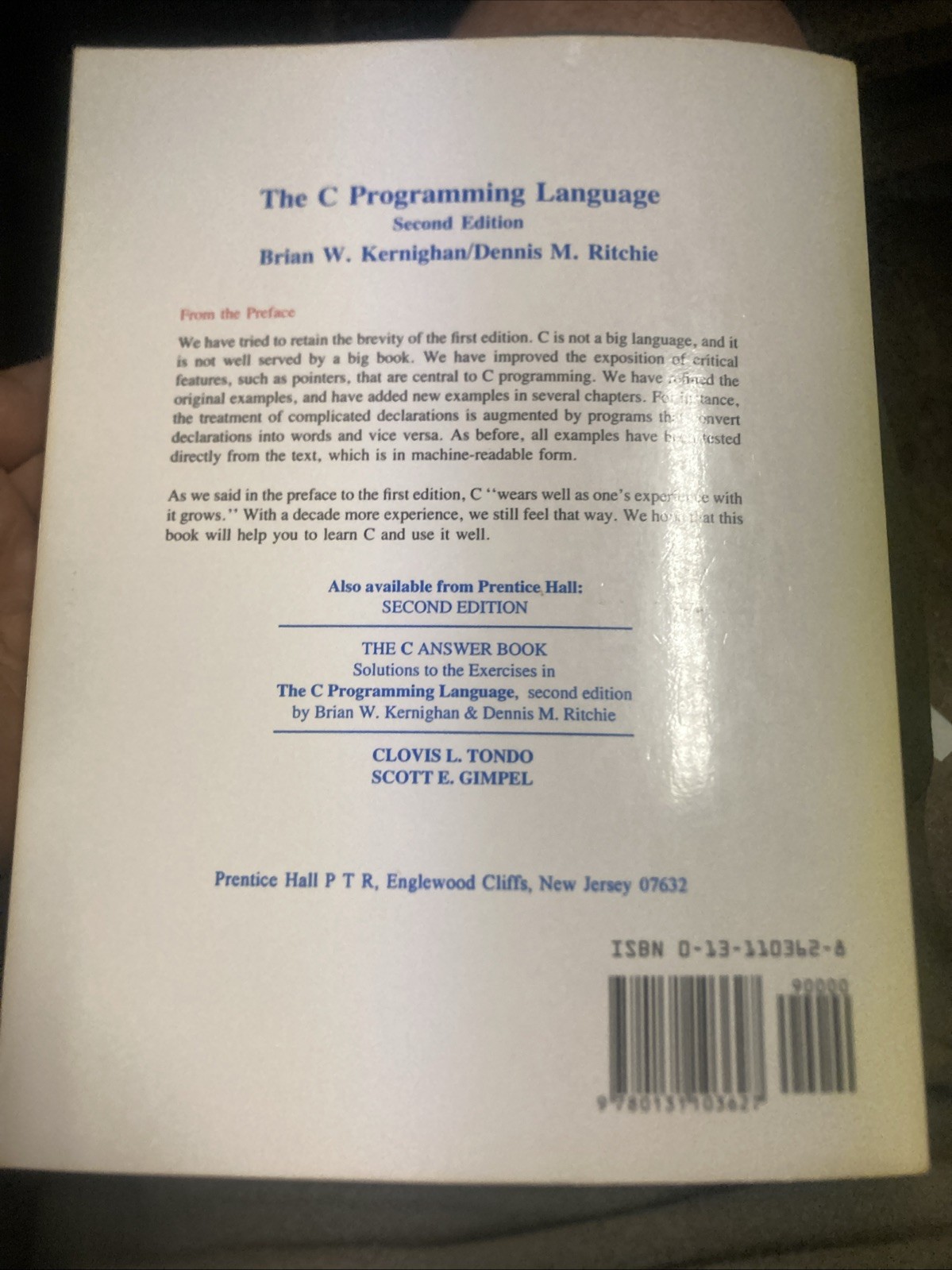C Programming Language by Brian Kernighan and Dennis Ritchie (1988, Trade …