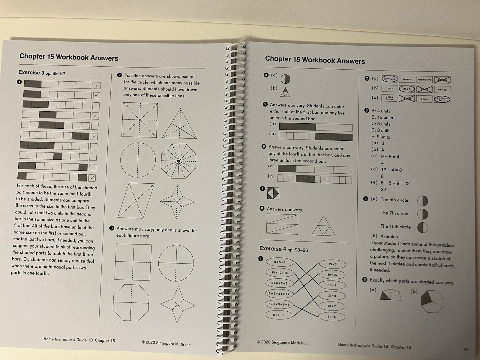 Dimensions Math Home Instructor’s Guide 1B Singapore Math Homeschool Jenny Kempe