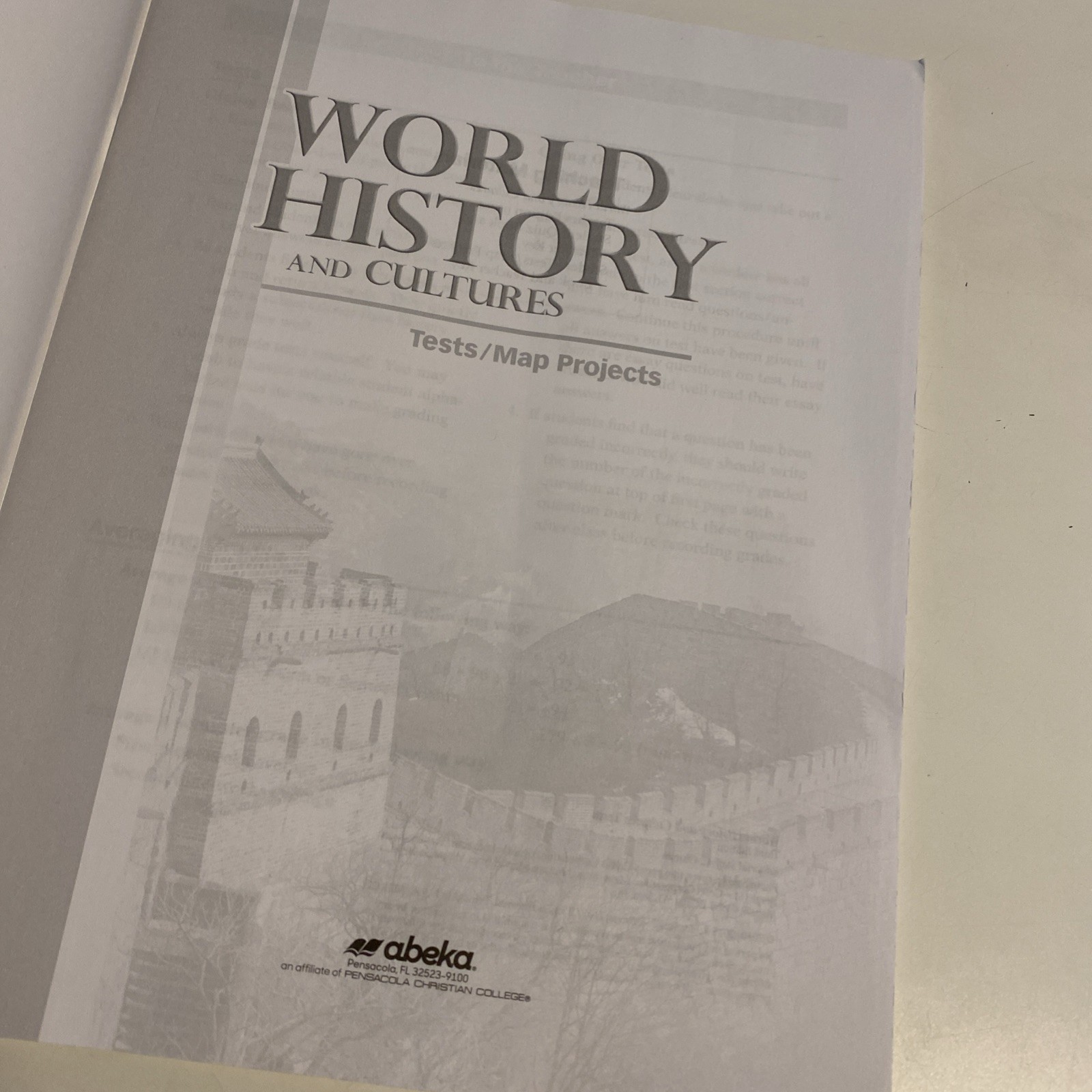 World History and Cultures Test and Map Project Book third ed