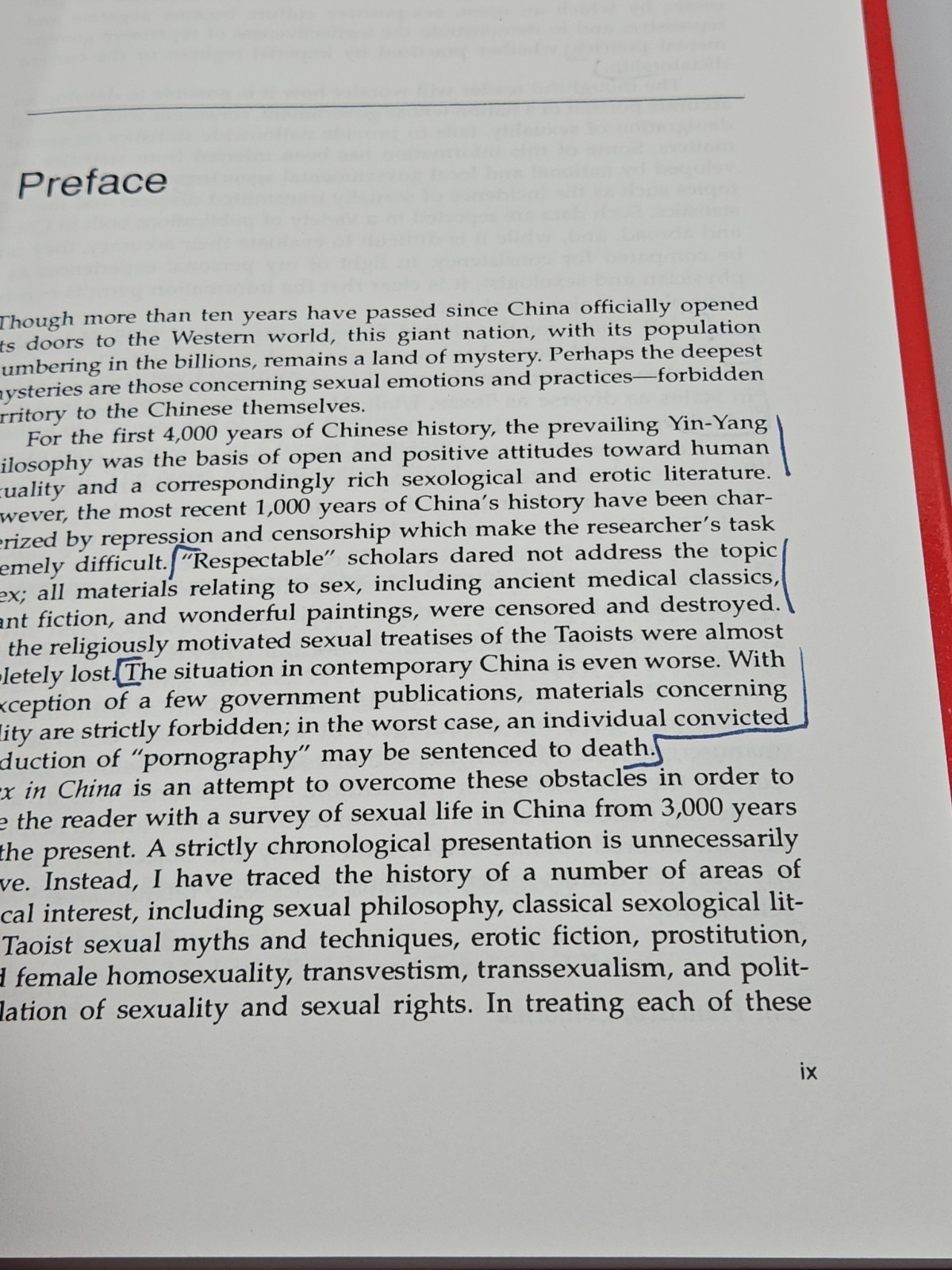 Sex in China: Studies in Sexology in Chinese Culture by Fang Fu Ruan 1991 HC