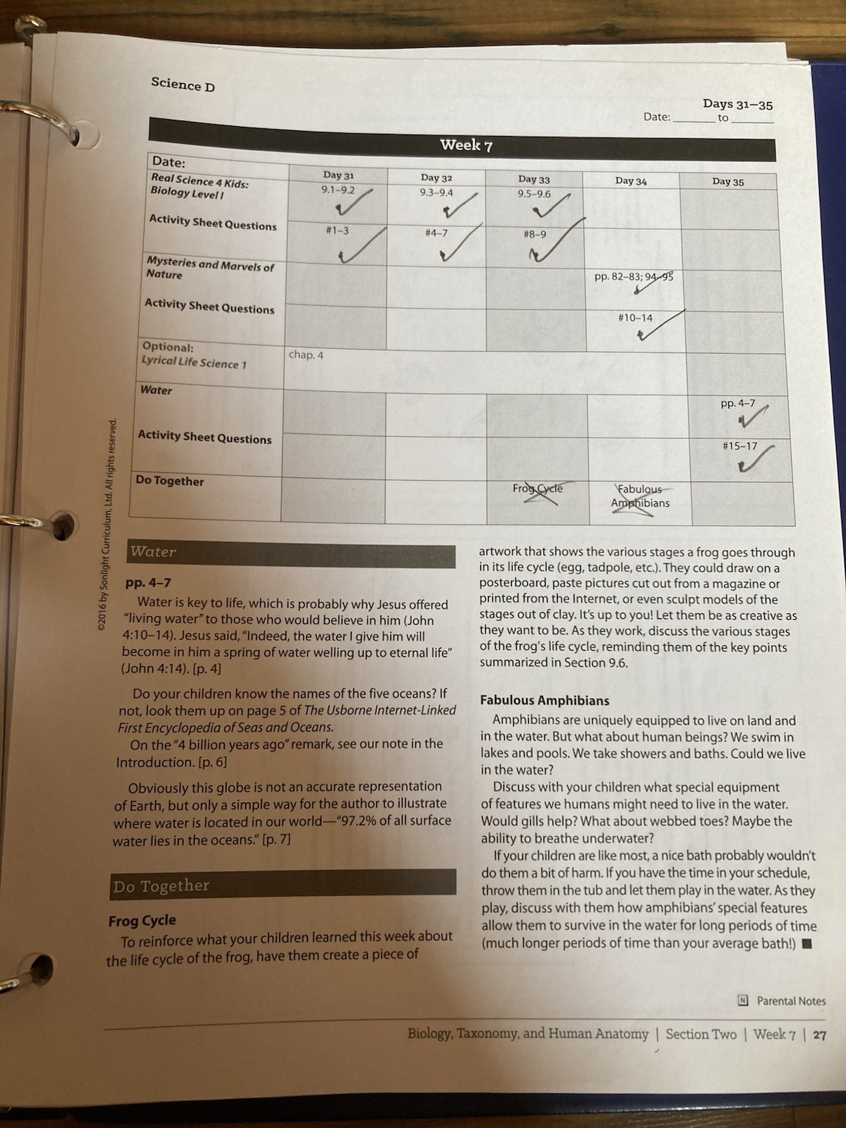 Sonlight Science D Instructor Guide, Activity Sheet, Books With Experiment Kit
