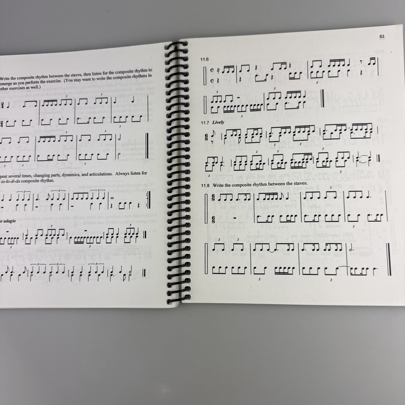 RARE Original Rhythm Book – Spiral-bound, by Richard Hoffman (Takadimi method)