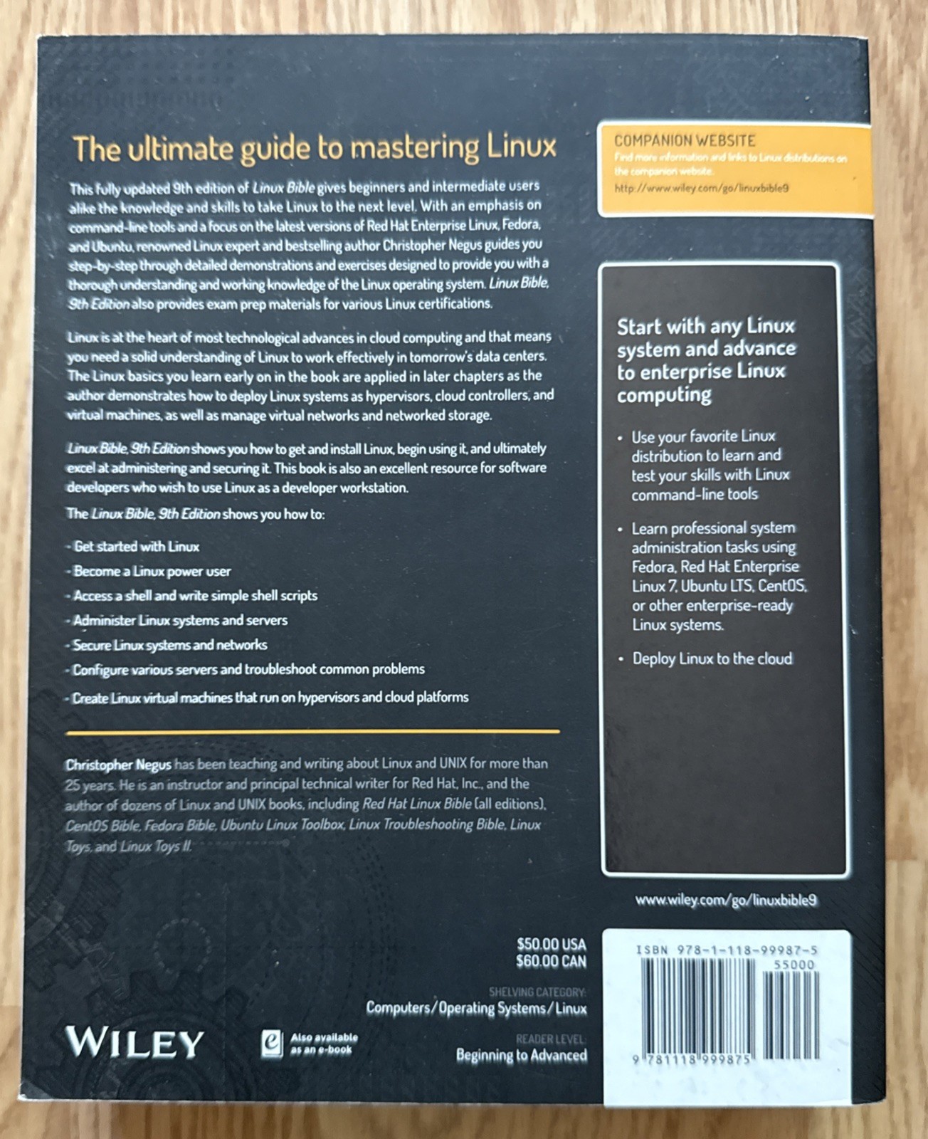 Linux Bible Ninth Edition – Paperback By Christopher Negus