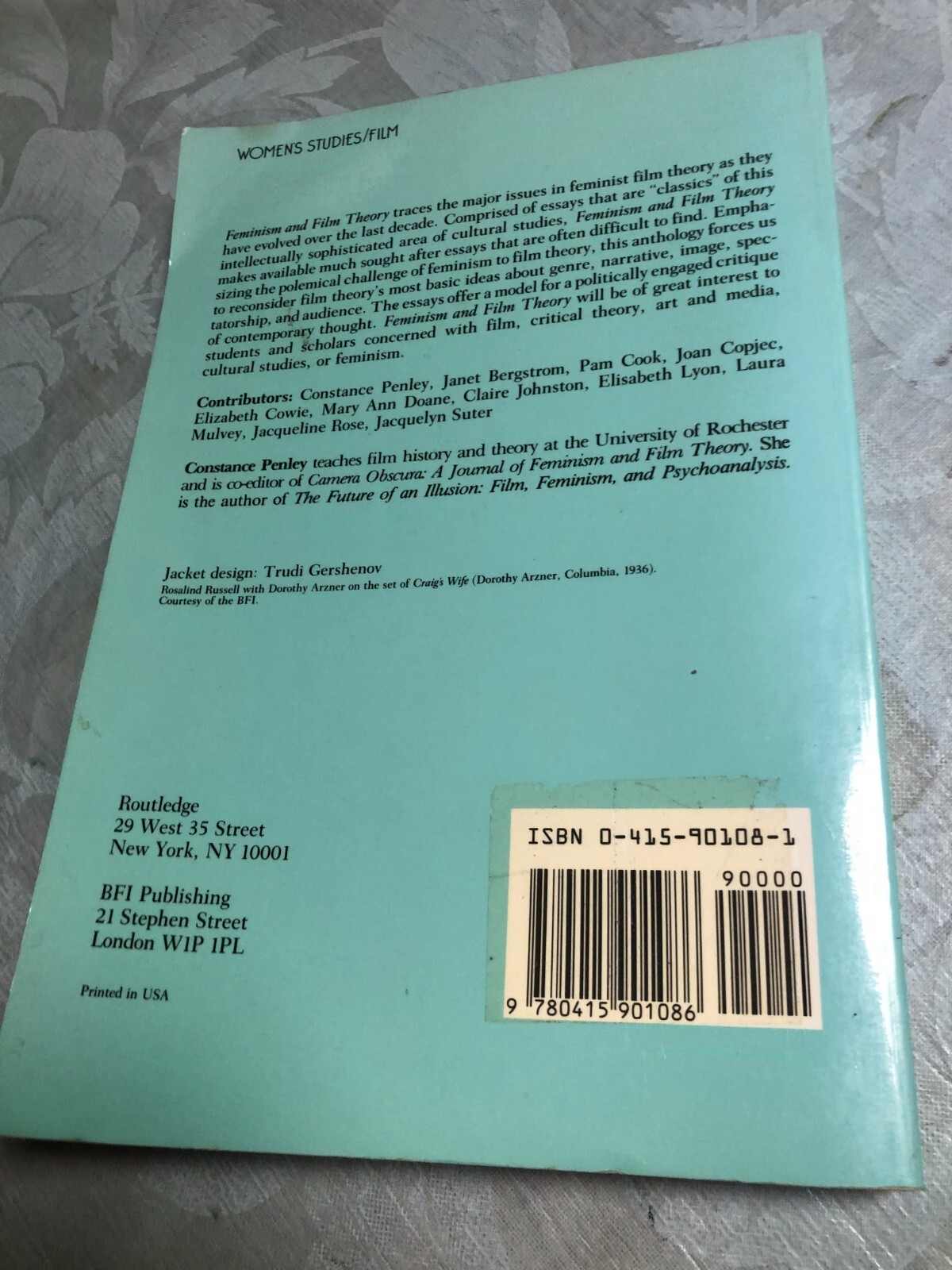 RARE! Feminism and Film Theory by Constance Penley (1988, Uk-B Format Paperback)