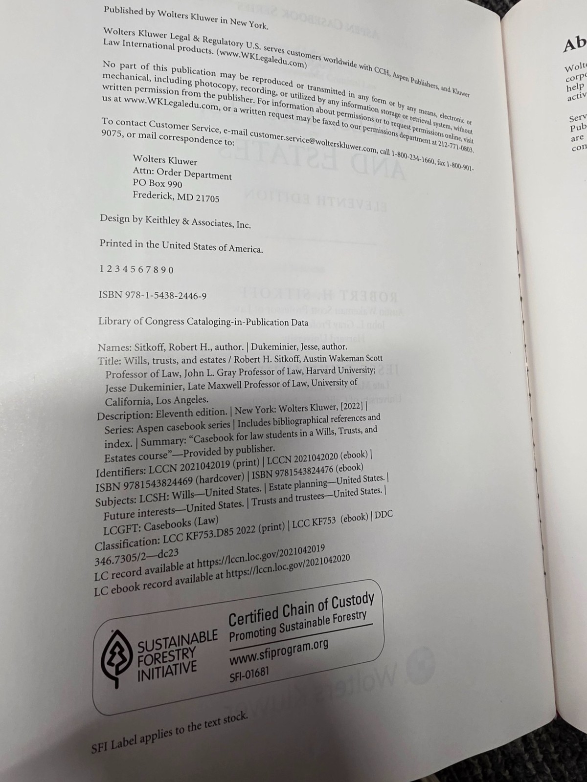 Wills Trusts and Estates. Stikoff and Dukeminier. Eleventh Edition