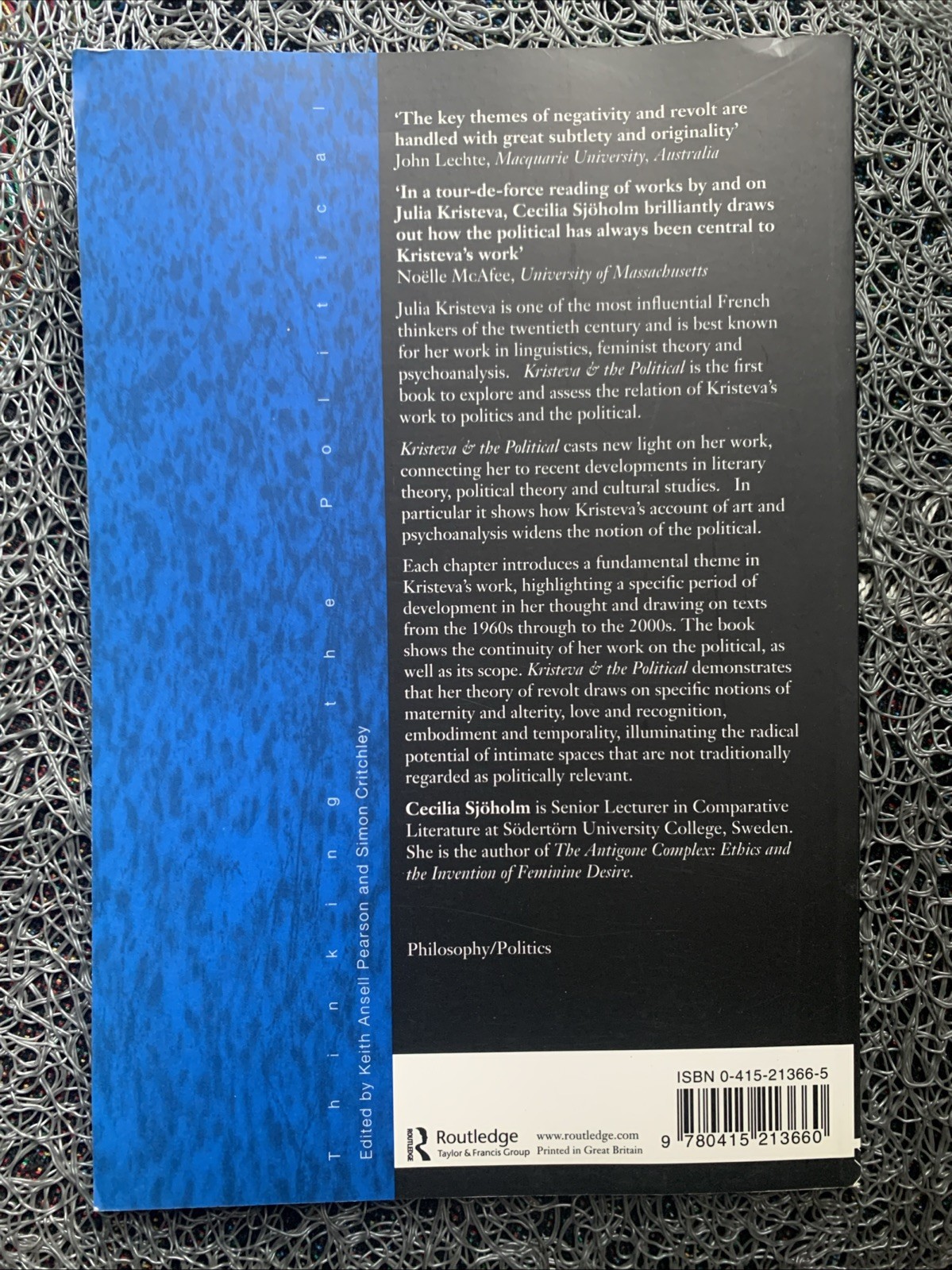 Kristeva and the Political by Cecilia Sjoholm (2005, Uk-B Format Paperback) : LN