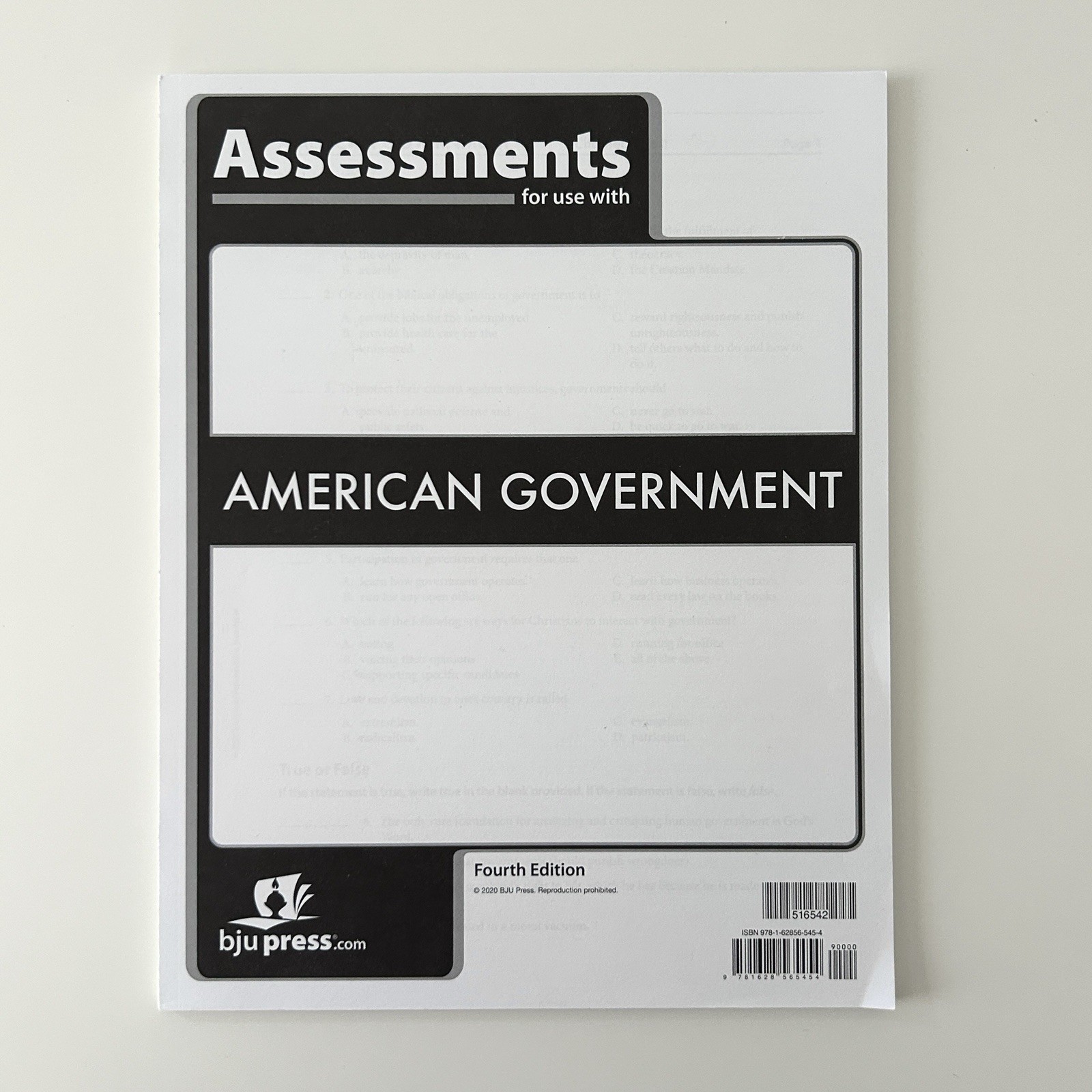 BJU Press Bob Jones American Government Student Textbooks Set of 3 4th Ed. NEW