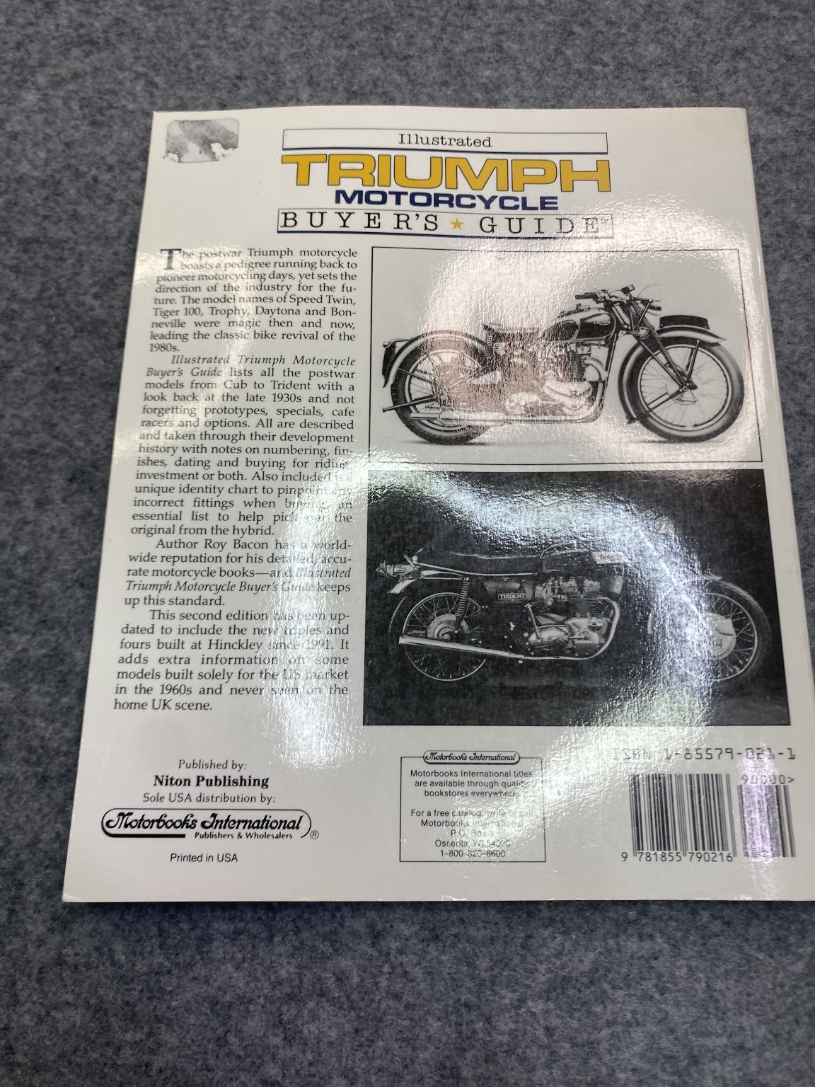 Illustrated Triumph Motorcycle Buyer’s Guide Roy Bacon Textbook 2nd Ed