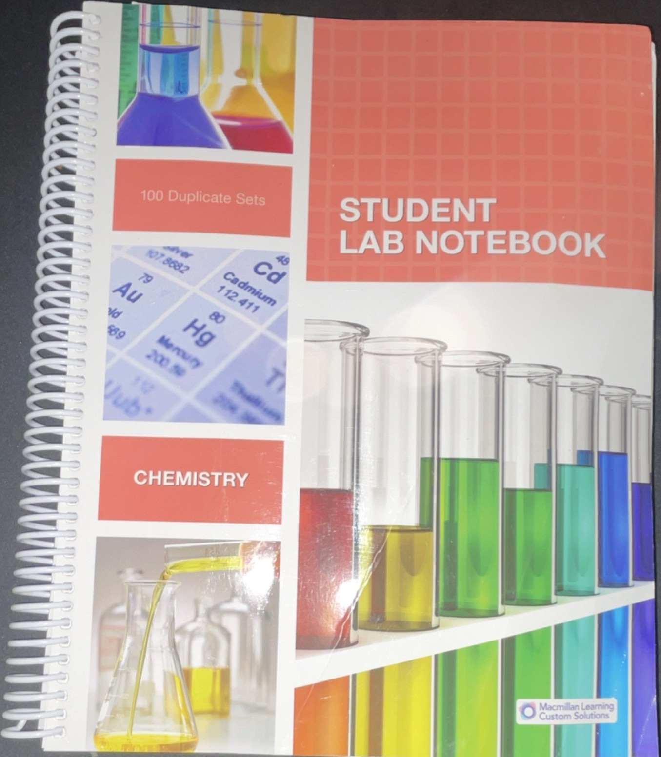 Macmillan Learning Student Lab Notebook Chemistry 100 Duplicate Sets Spiral