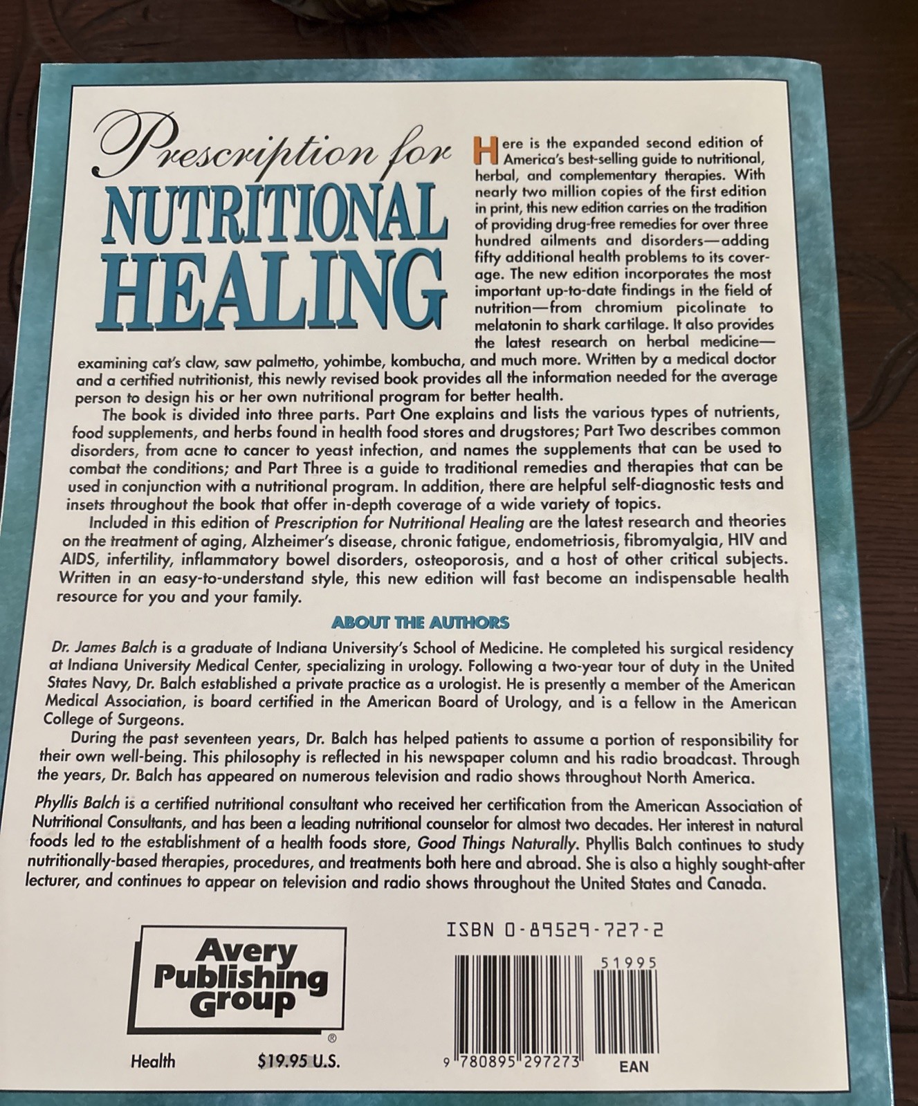 Prescription for Nutritional Healing 2nd Edition Balch (1997)