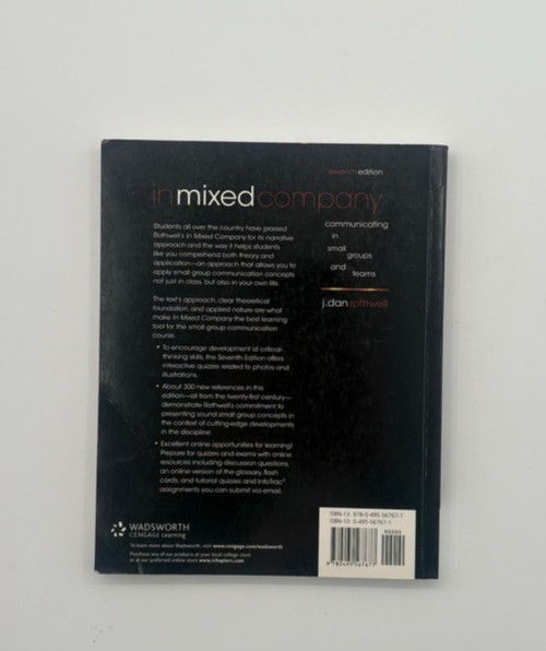 In Mixed Company. 7th Edition. J. Dan Rothwell. Paperback. Wadsworth.
