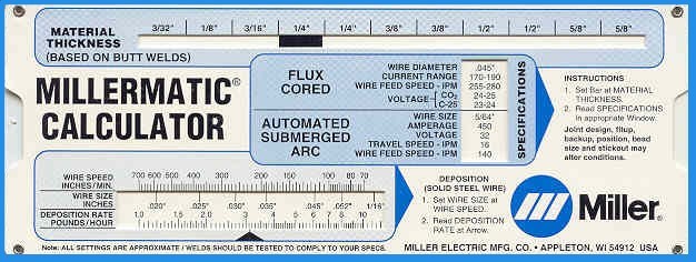 Miller Welding Calculators TIG, MIG & SMAW 3 Pack