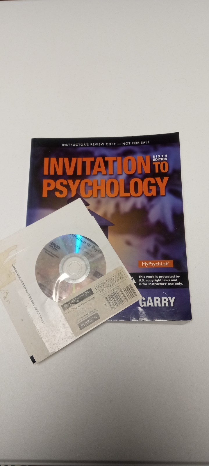 Invitation to Psychology (6th Edition) by Tavris Instructors Edition