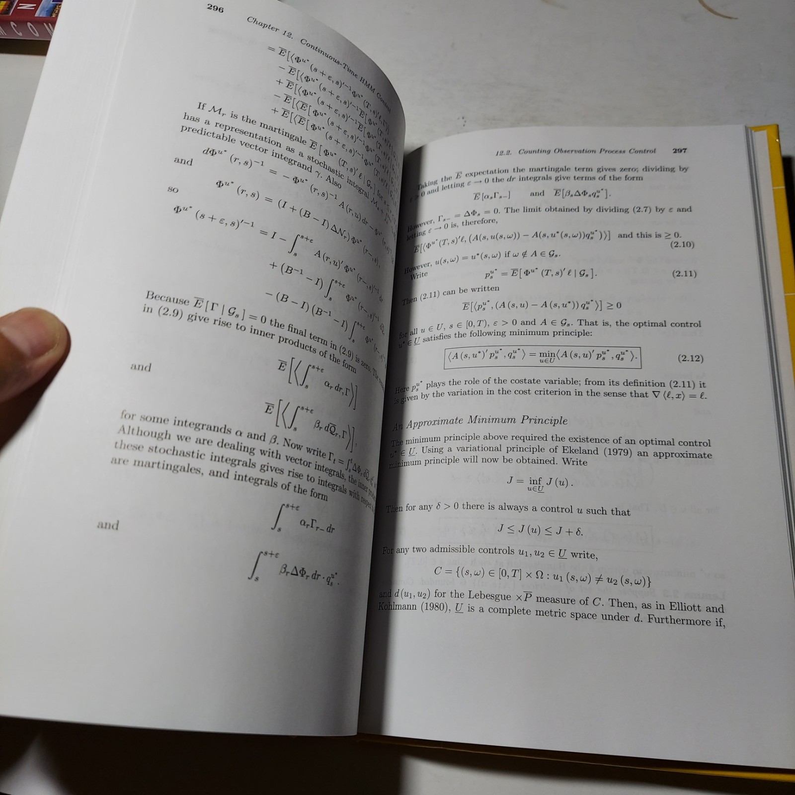 Hidden Markov Models: Estimation and Control (Stochastic Modelling and Applied,